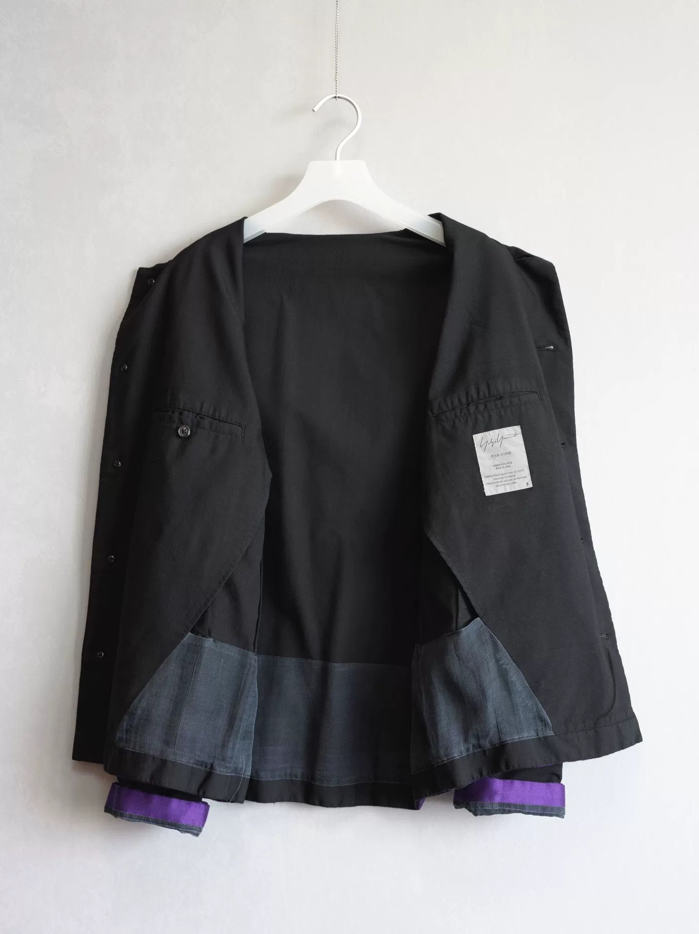 Yohji Yamamoto Yohji Yamamoto Silk Stripe Jacket Size US L / EU 52-54 / 3 - 7 Thumbnail