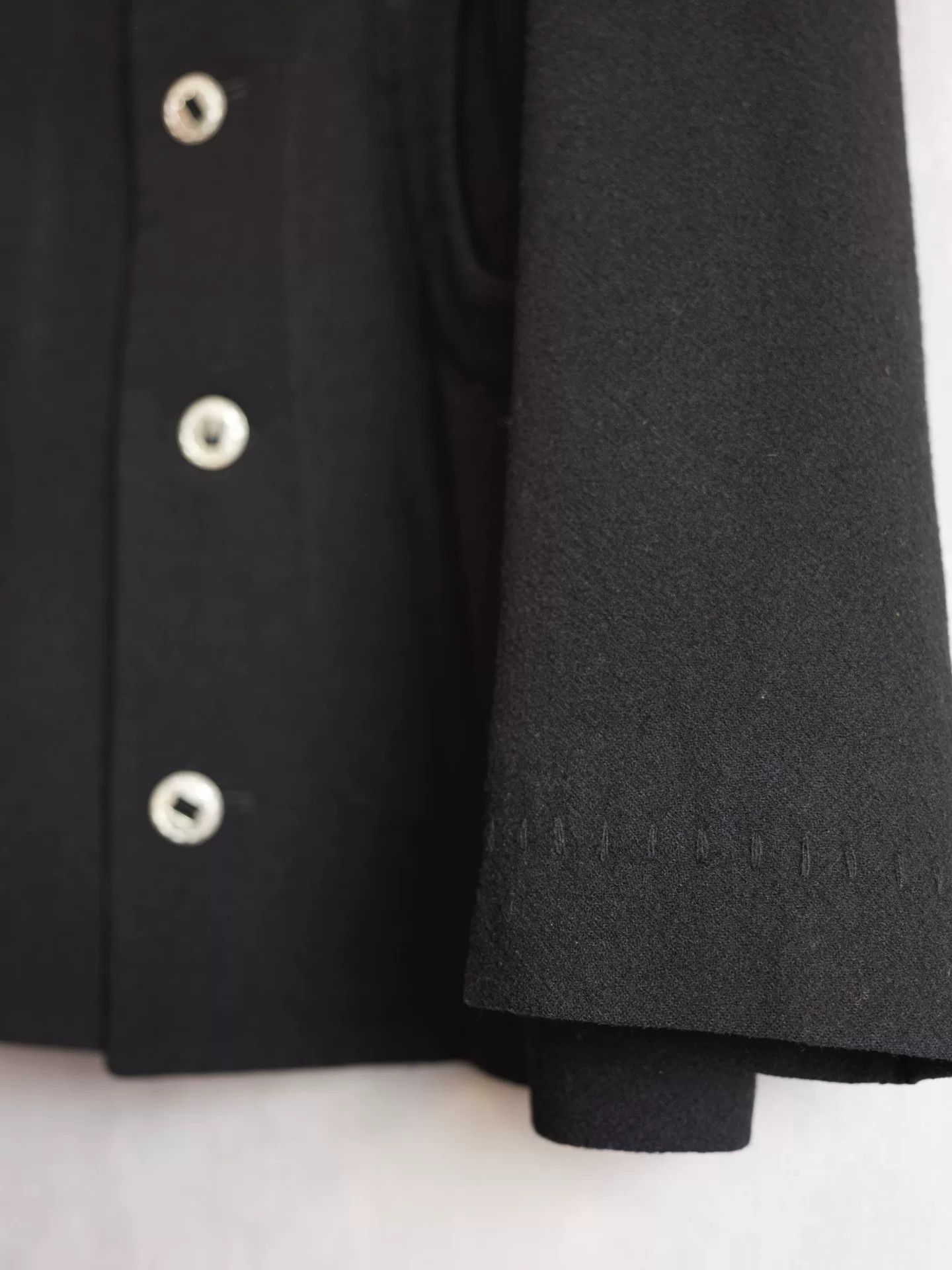 Yohji Yamamoto Yohji Yamamoto Silver Button Black Coat Size US L / EU 52-54 / 3 - 6 Thumbnail