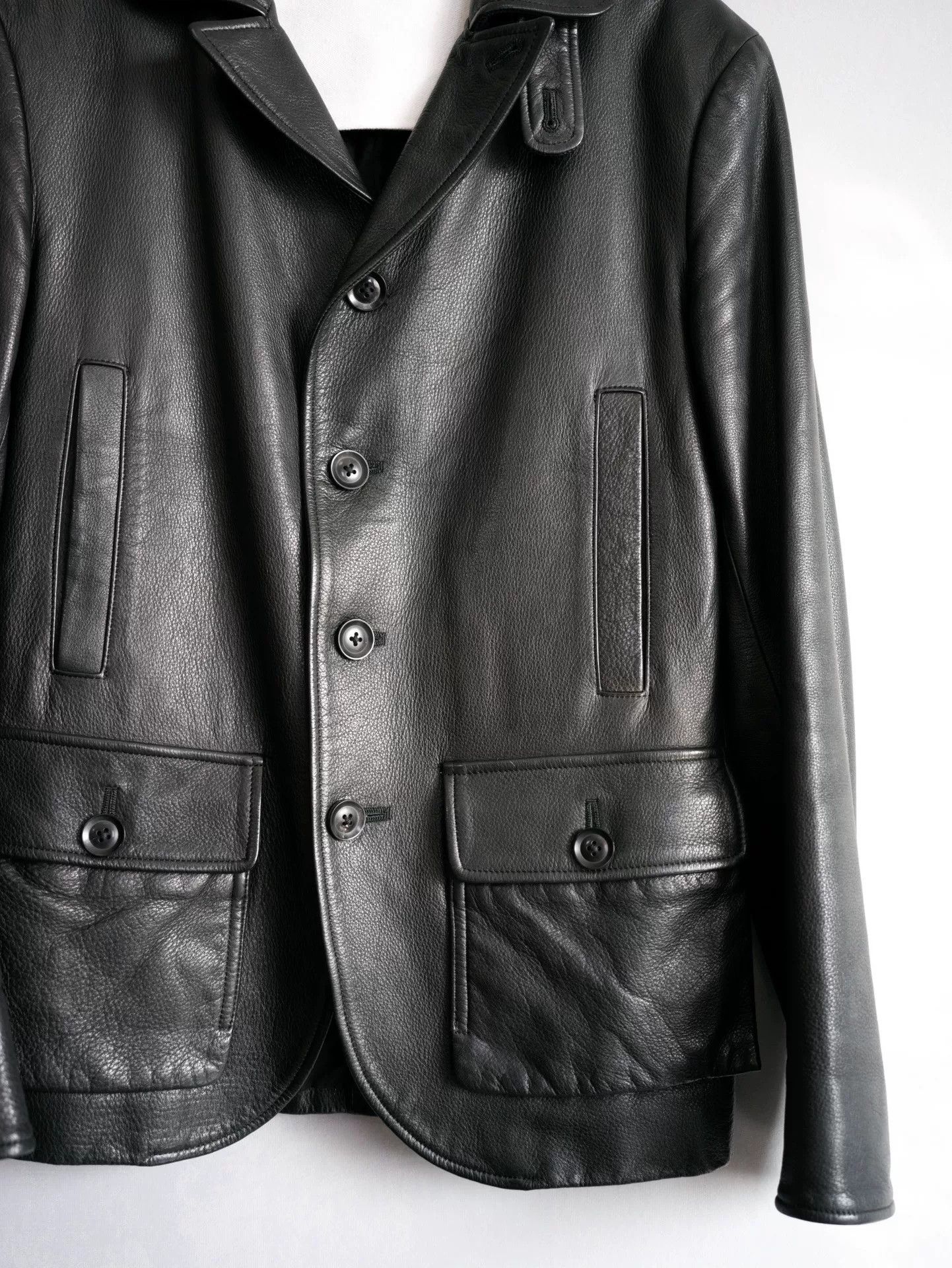 Yohji Yamamoto yohji yamamoto buffalo leather multi-pocket jacket Size US M / EU 48-50 / 2 - 4 Thumbnail