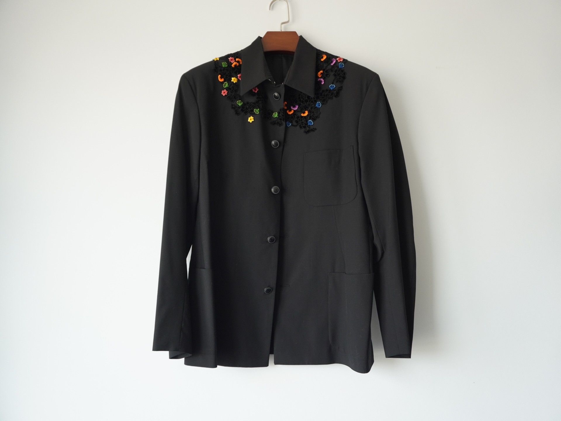 Yohji Yamamoto handmade floral velvet embroidered jacket Size US M / EU 48-50 / 2 - 2 Thumbnail