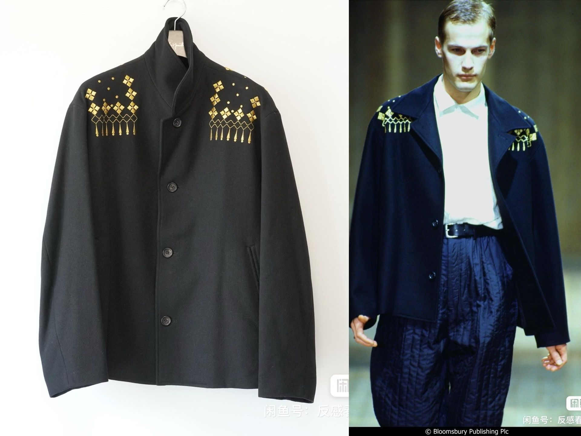 Yohji Yamamoto yohji yamamoto gold embroidered jacket Size US M / EU 48-50 / 2 - 3 Thumbnail