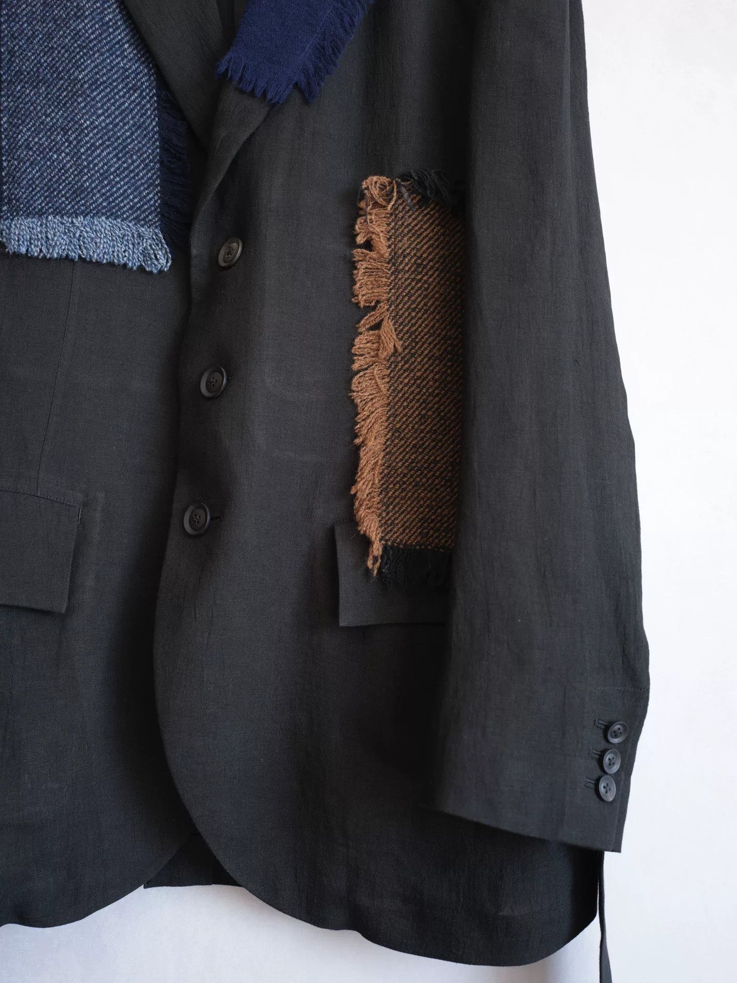 Yohji Yamamoto Yohji Yamamoto Patchwork Pleated Jacket Size US L / EU 52-54 / 3 - 4 Thumbnail