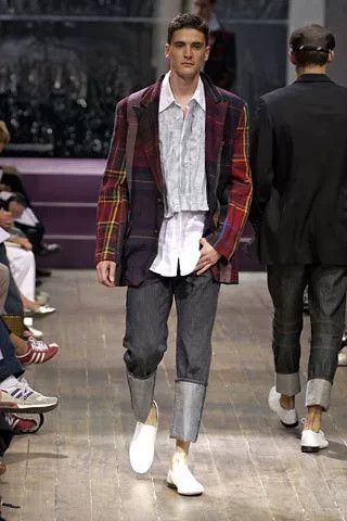 Yohji Yamamoto yohji yamamoto plaid jacket with leather details Size US M / EU 48-50 / 2 - 2 Thumbnail