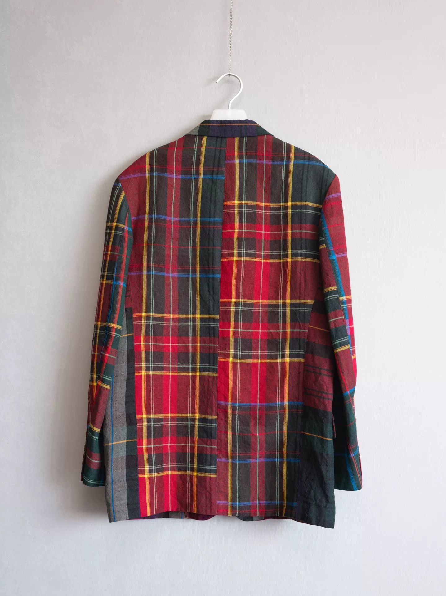 Yohji Yamamoto yohji yamamoto plaid jacket with leather details Size US M / EU 48-50 / 2 - 3 Thumbnail