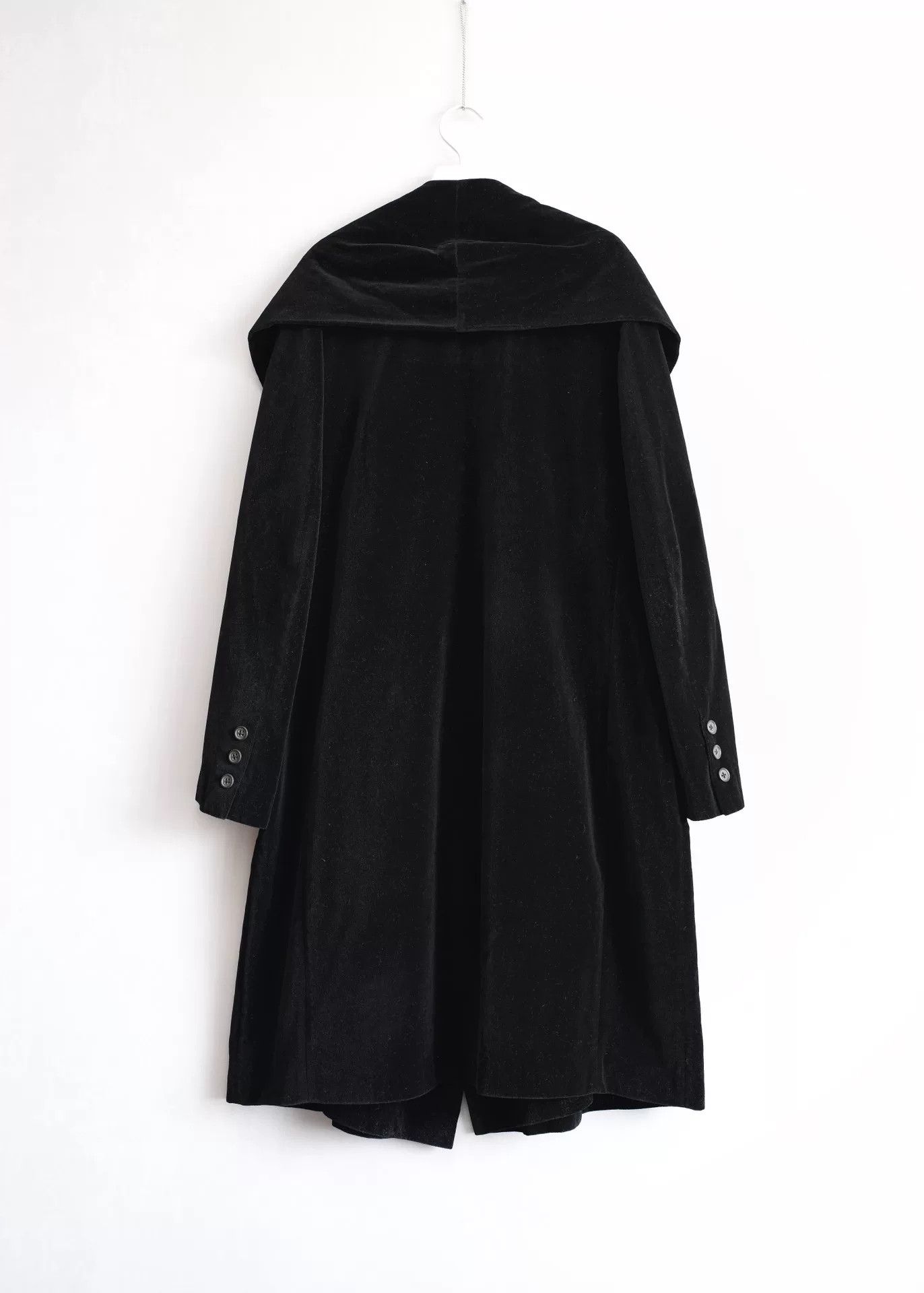 Yohji Yamamoto Yohji Yamamoto Velvet Hooded Coat Size US L / EU 52-54 / 3 - 5 Thumbnail