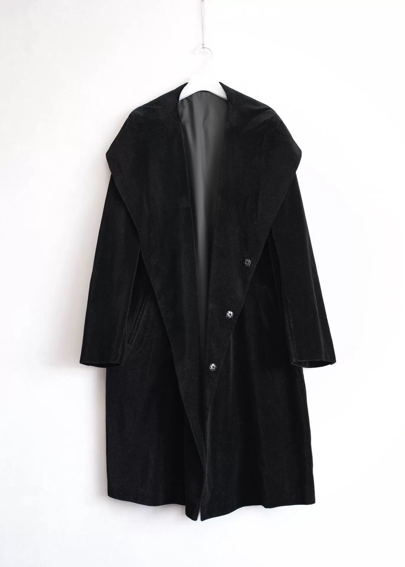Yohji Yamamoto Yohji Yamamoto Velvet Hooded Coat Size US L / EU 52-54 / 3 - 4 Thumbnail