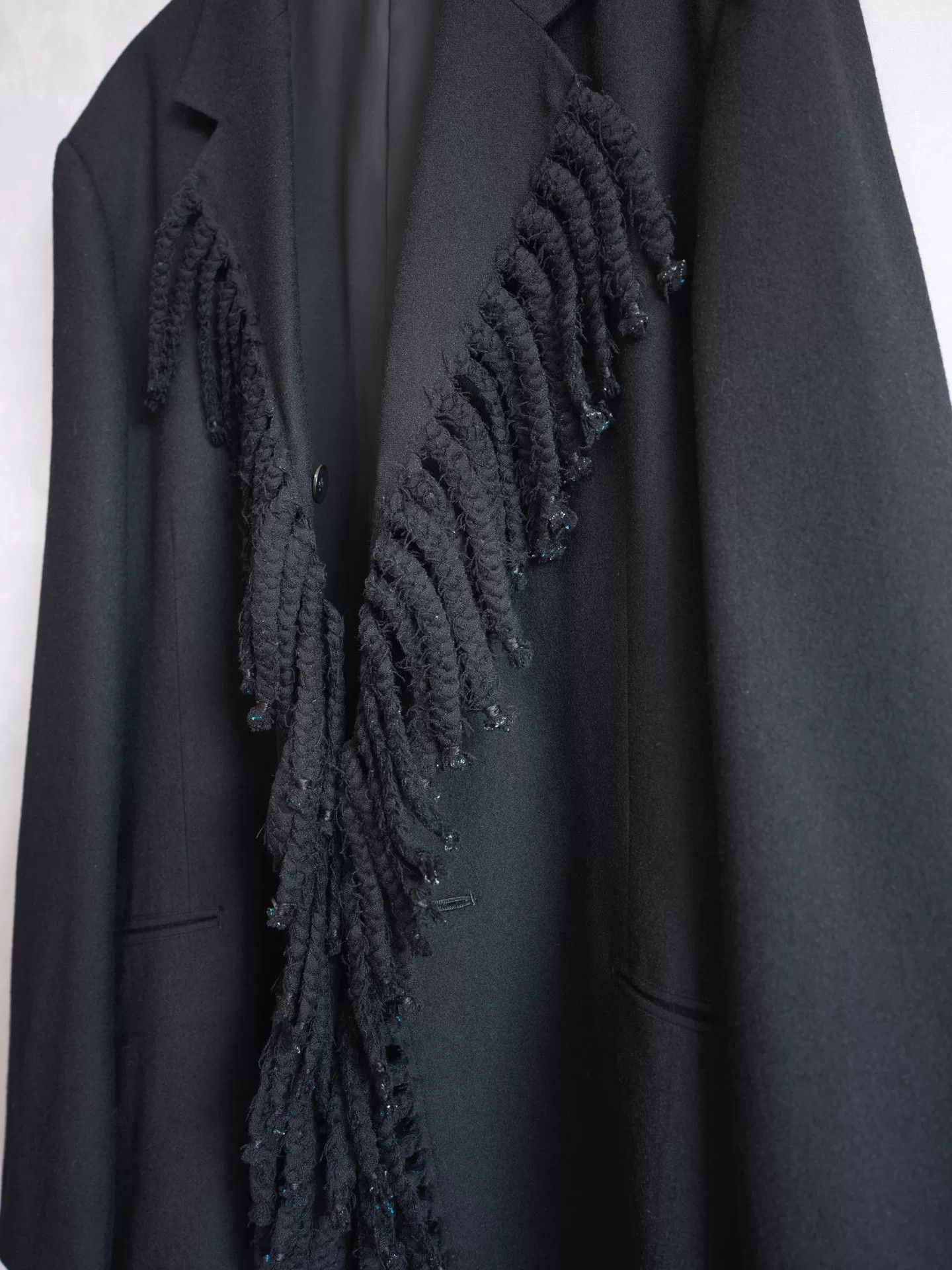 Yohji Yamamoto Yohji Yamamoto Fringed Black Jacket Size S / US 4 / IT 40 - 7 Thumbnail