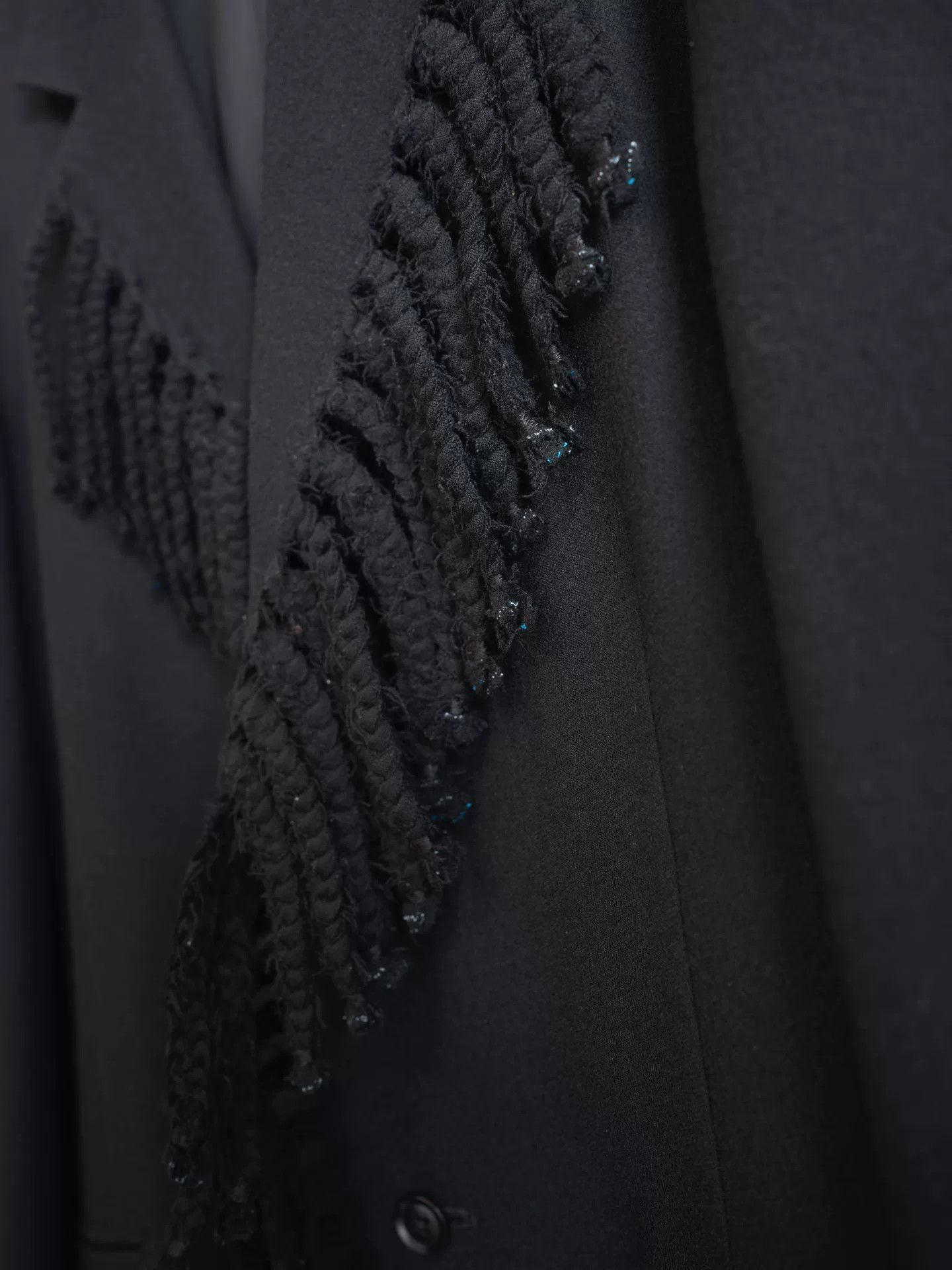 Yohji Yamamoto Yohji Yamamoto Fringed Black Jacket Size S / US 4 / IT 40 - 4 Thumbnail