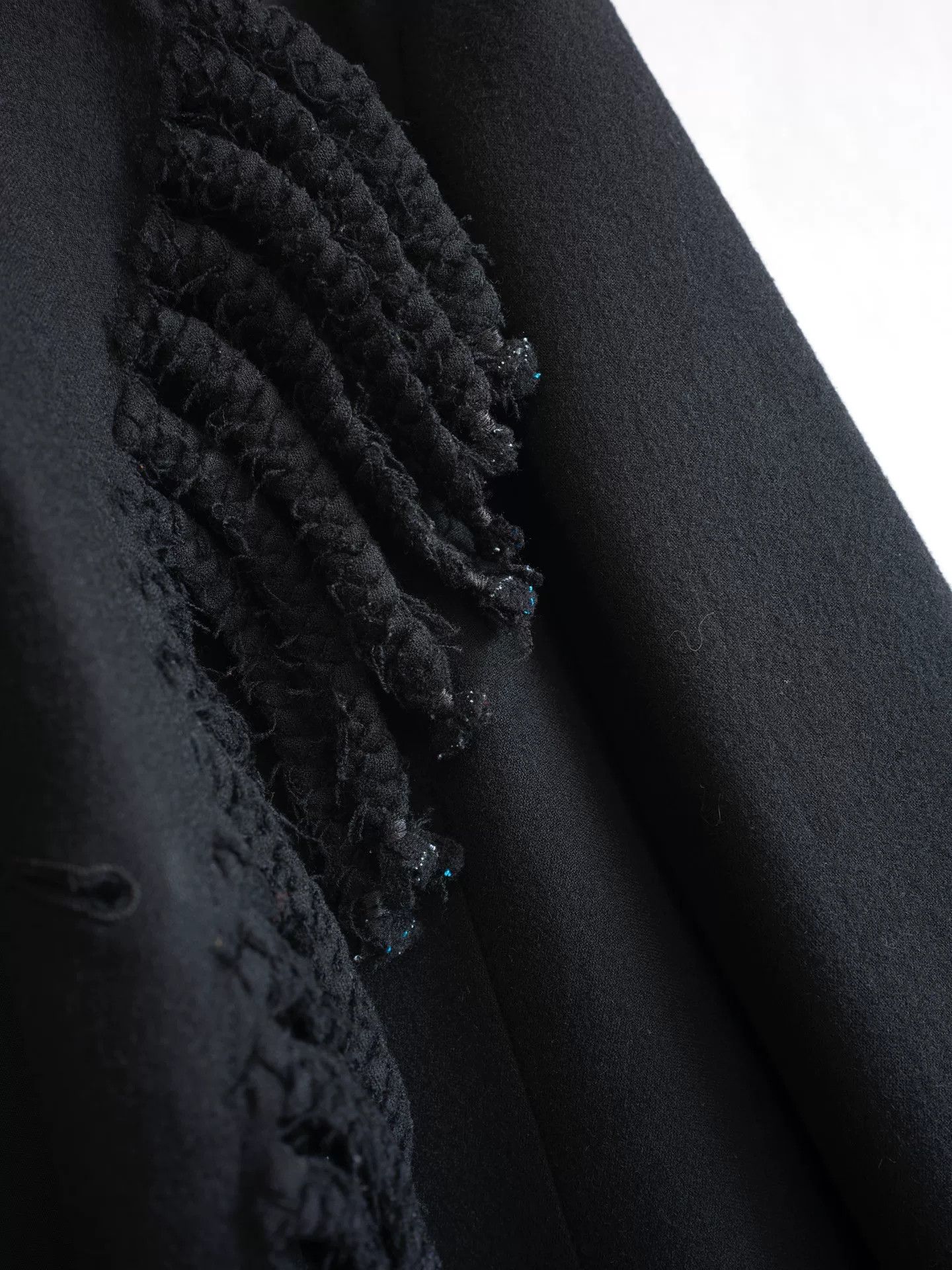 Yohji Yamamoto Yohji Yamamoto Fringed Black Jacket Size S / US 4 / IT 40 - 8 Thumbnail