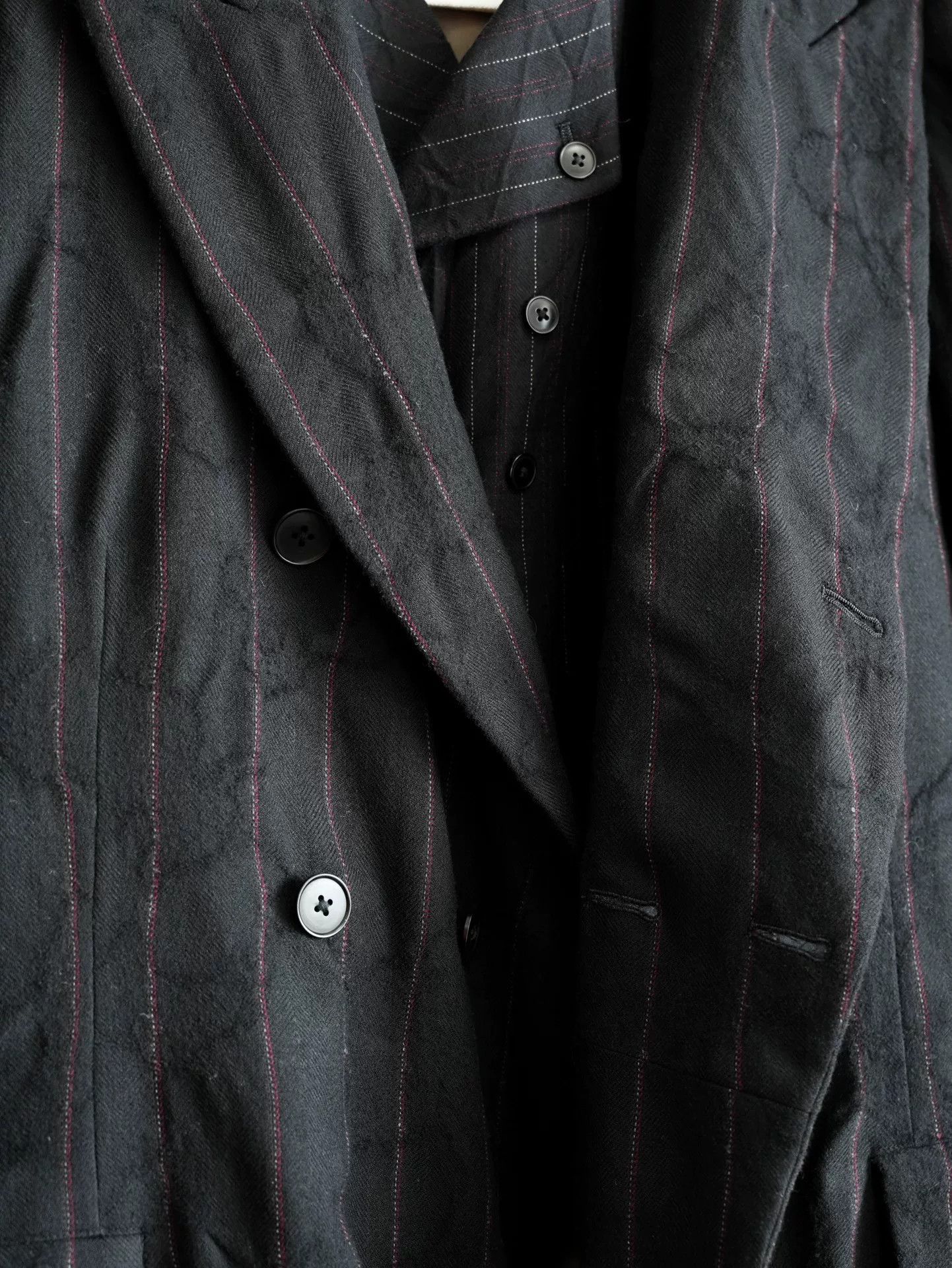 Yohji Yamamoto yohji yamamoto double-breasted stripe jacket Size US L / EU 52-54 / 3 - 8 Thumbnail