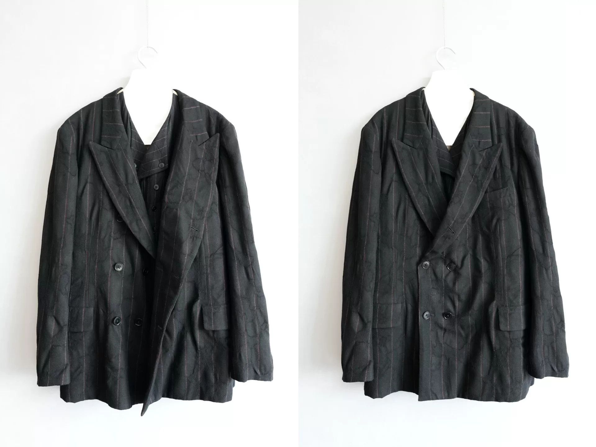 Yohji Yamamoto yohji yamamoto double-breasted stripe jacket Size US L / EU 52-54 / 3 - 2 Thumbnail