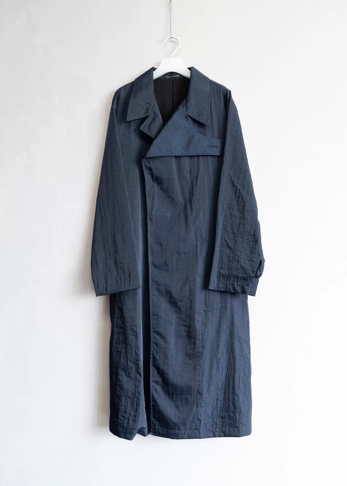 Yohji Yamamoto Yohji Yamamoto Nylon Drape Coat Size US S / EU 44-46 / 1 - 3 Thumbnail