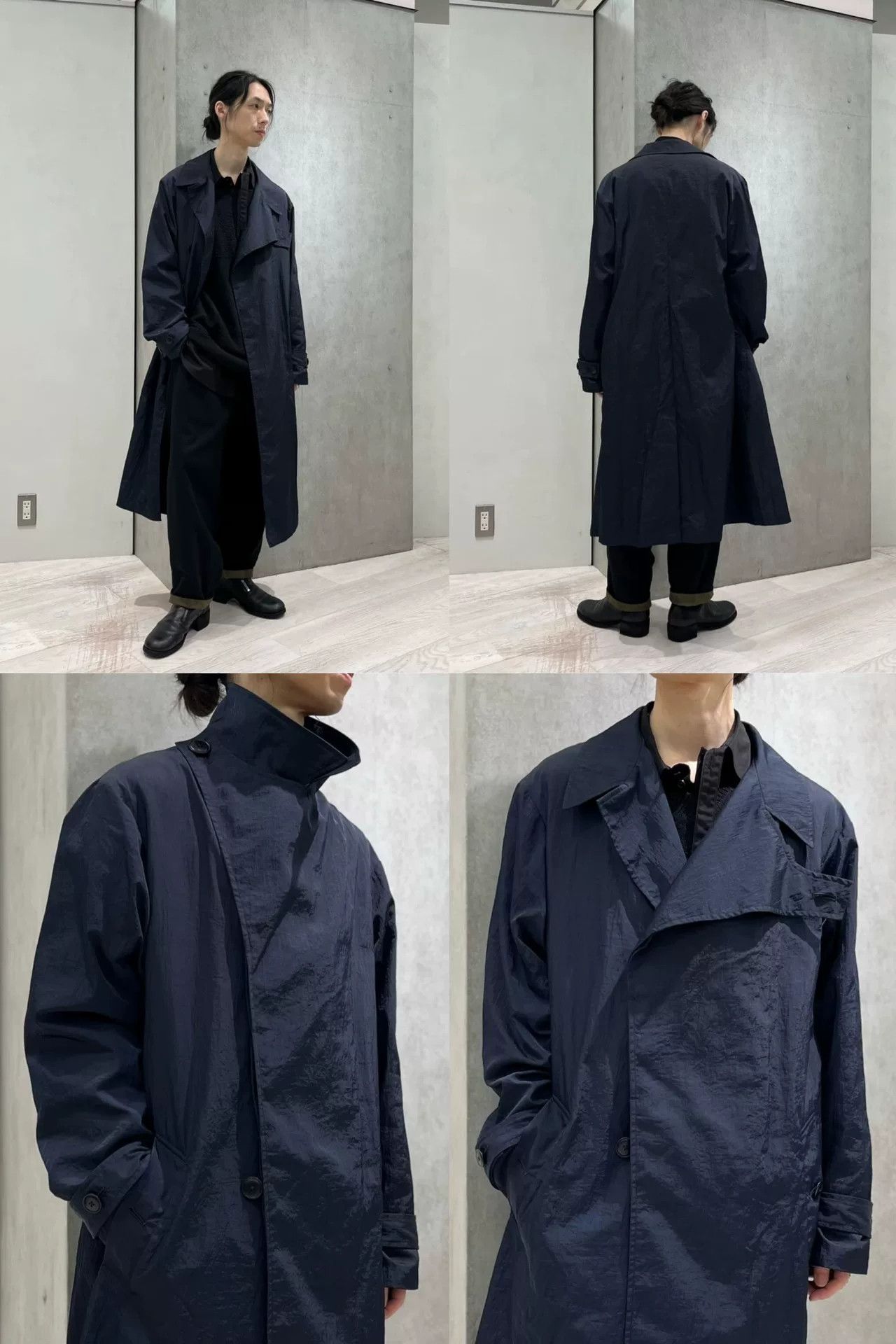Yohji Yamamoto Yohji Yamamoto Nylon Drape Coat Size US S / EU 44-46 / 1 - 2 Thumbnail