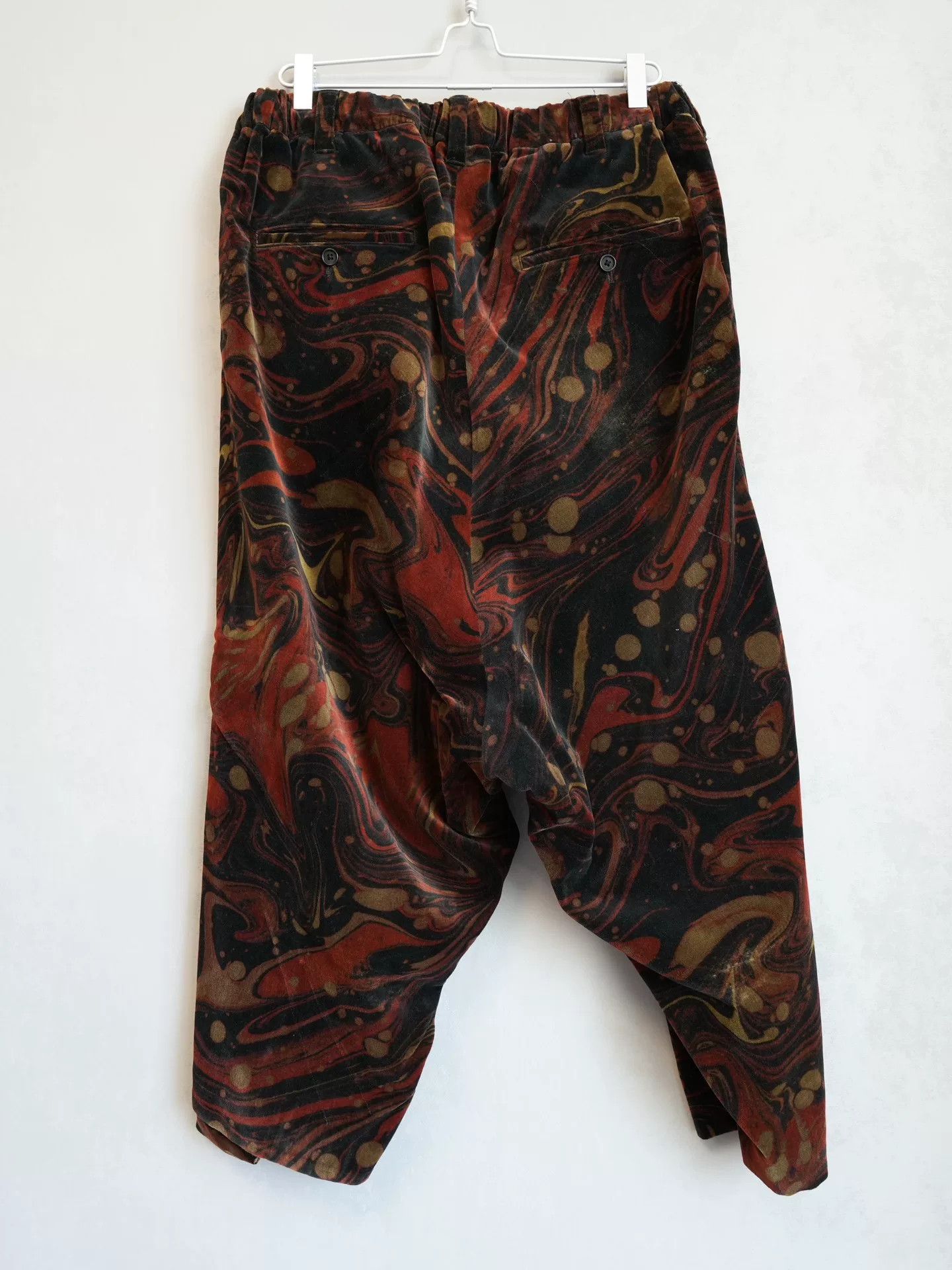 Yohji Yamamoto yohji yamamoto velour abstract patterned pants Size 23" - 5 Thumbnail