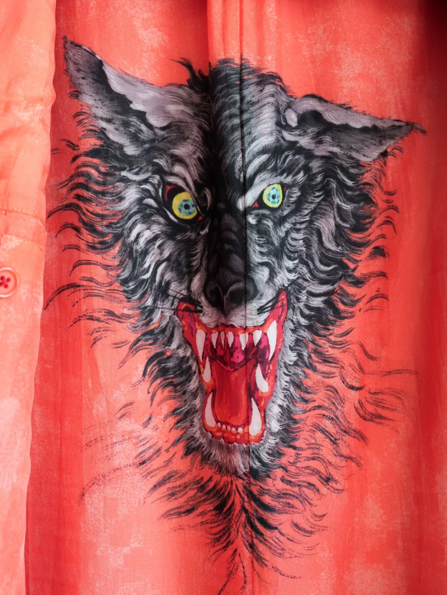 Yohji Yamamoto Yohji Yamamoto Pink Wolf Print Coat Size S / US 4 / IT 40 - 3 Thumbnail