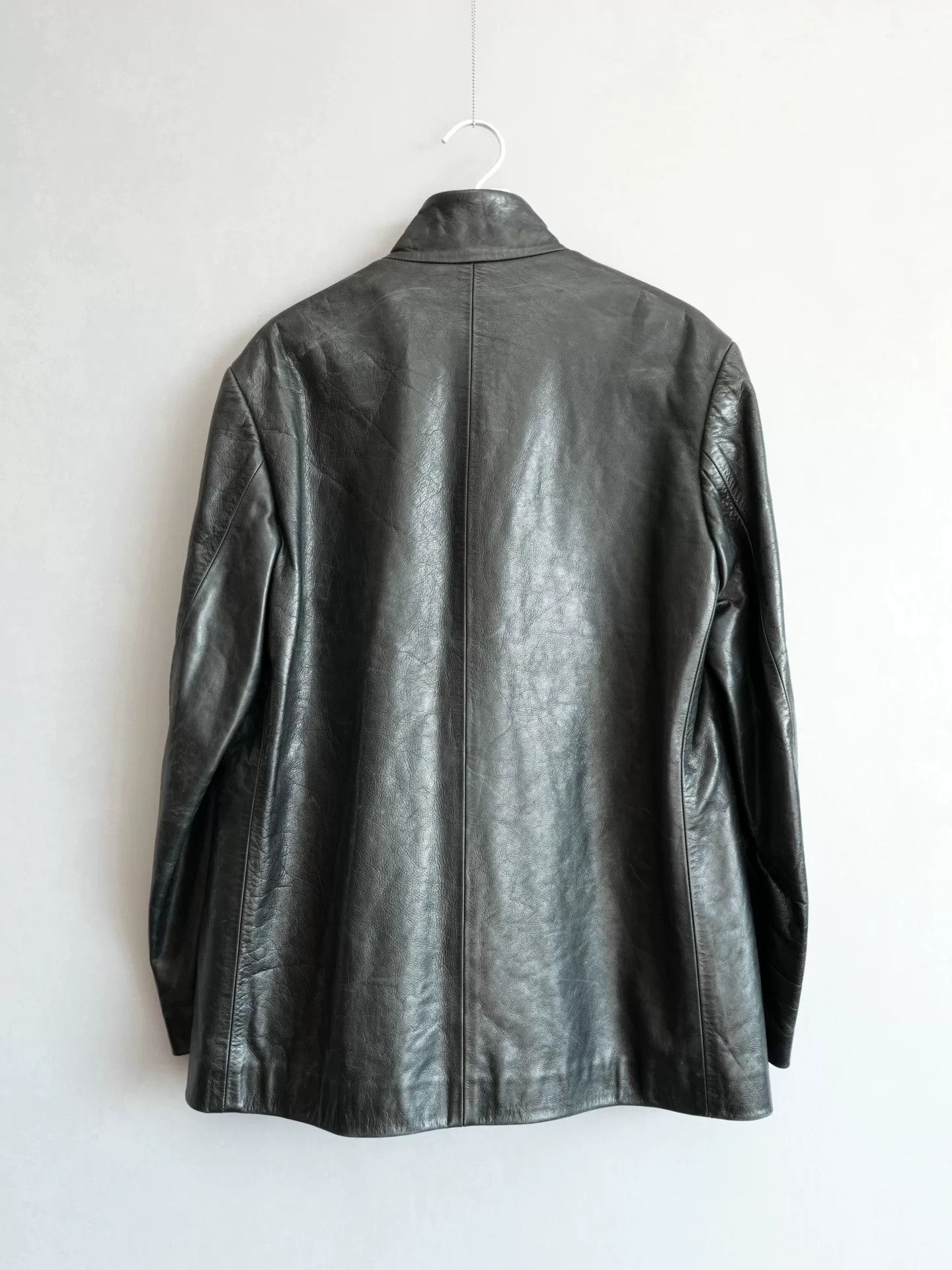 Yohji Yamamoto Yohji Yamamoto High-End Black Leather Jacket Size US M / EU 48-50 / 2 - 4 Thumbnail