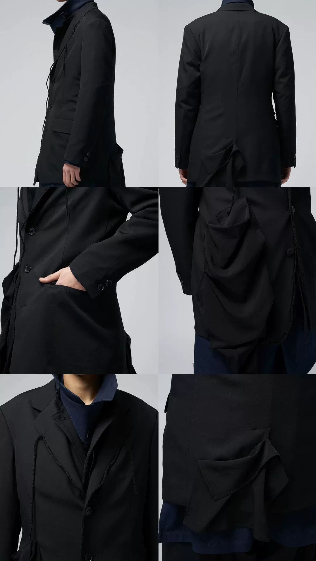 Yohji Yamamoto Yohji Yamamoto Octopus Rope Detail Coat Size US S / EU 44-46 / 1 - 4 Thumbnail