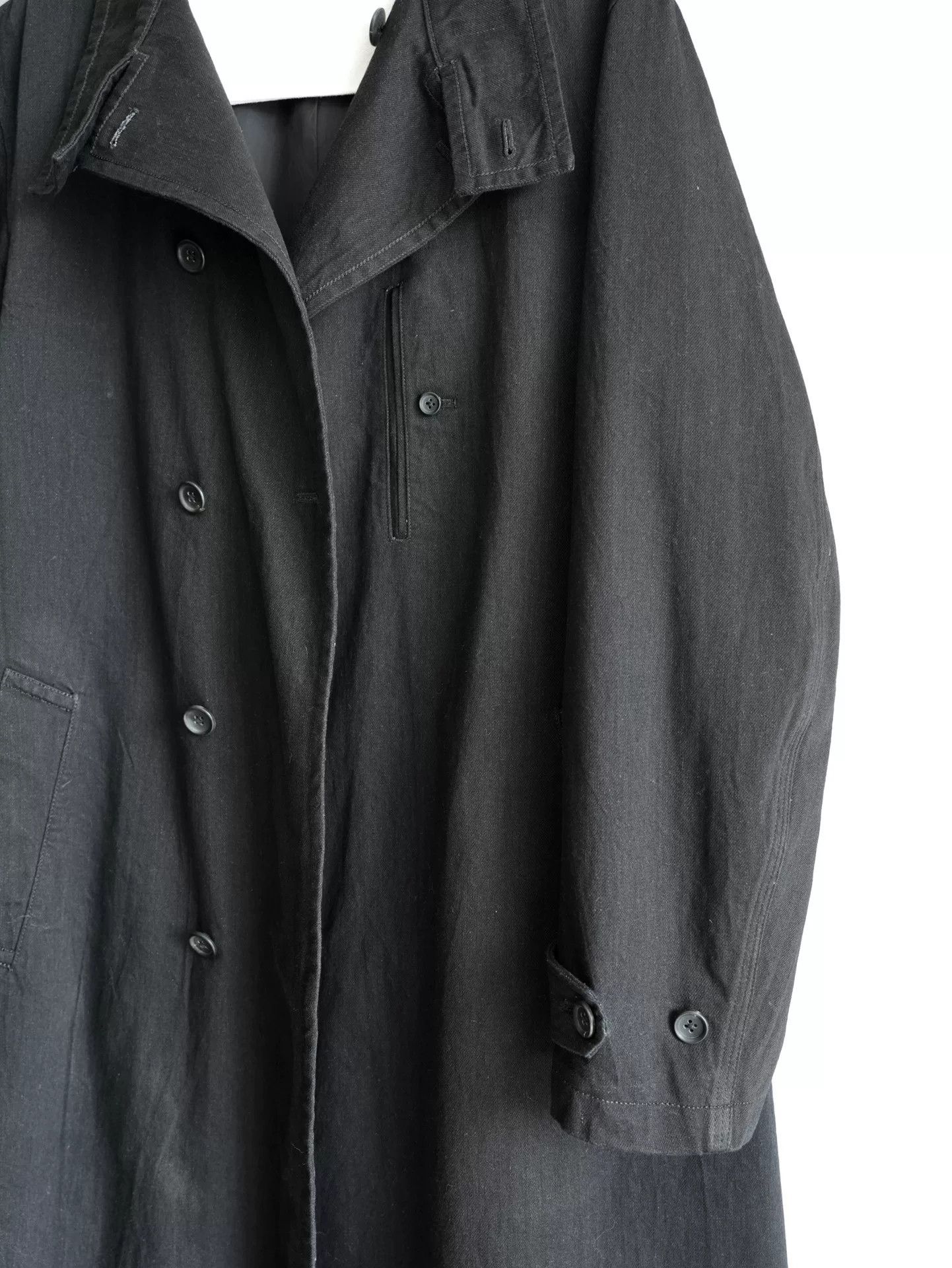 Yohji Yamamoto Yohji Yamamoto Black Long Coat 23AW Size US M / EU 48-50 / 2 - 7 Thumbnail