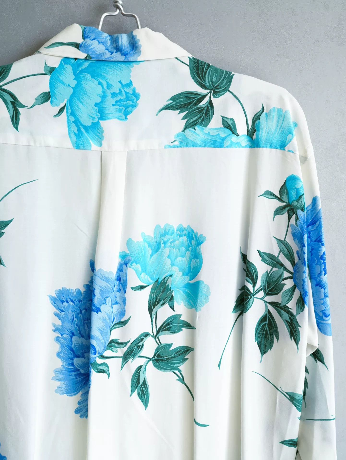 Yohji Yamamoto Blue Peony Floral Shirt by Yohji Yamamoto Size M / US 6-8 / IT 42-44 - 5 Thumbnail