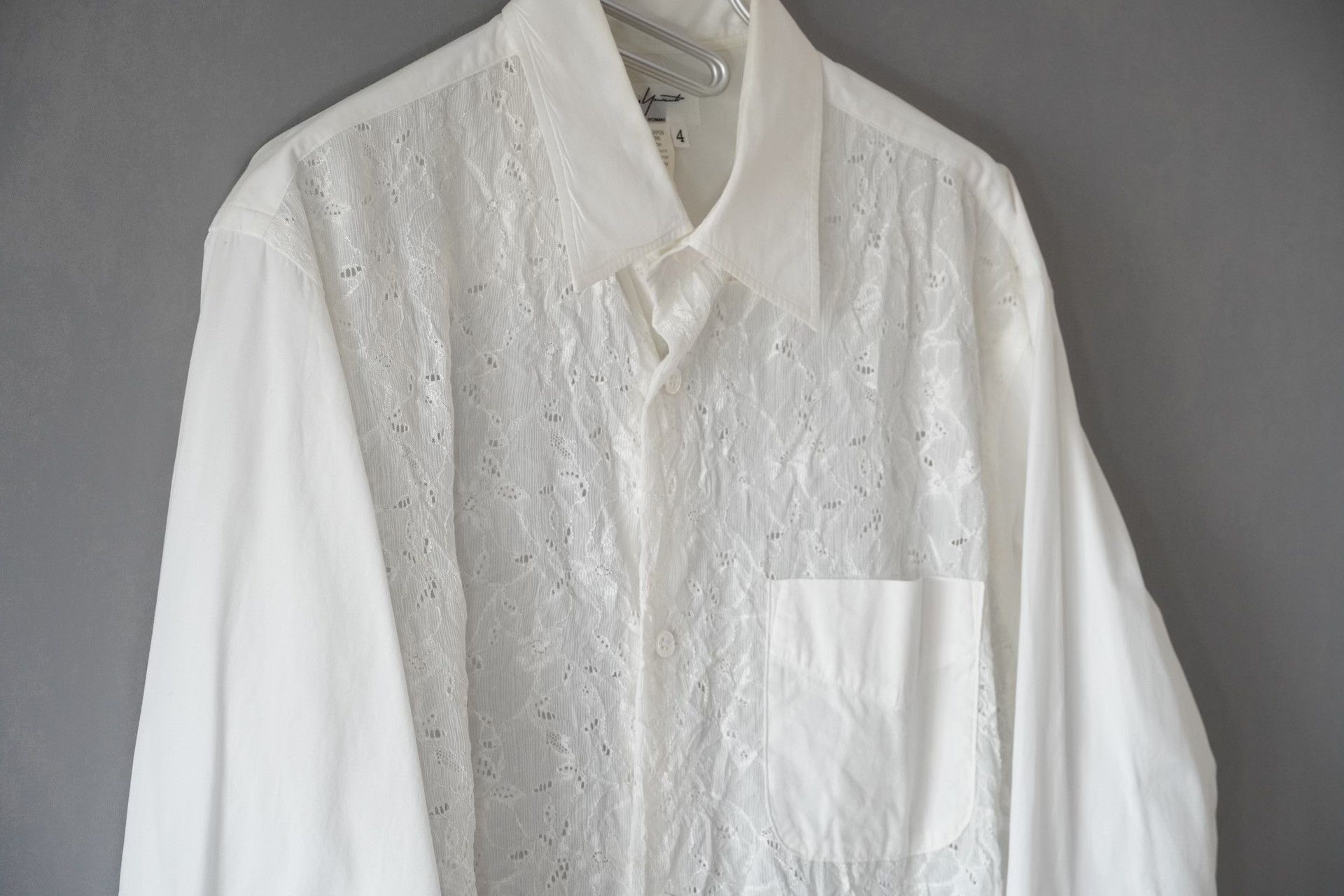Yohji Yamamoto Yohji Yamamoto White Hollow Shirt Size S / US 4 / IT 40 - 2 Thumbnail
