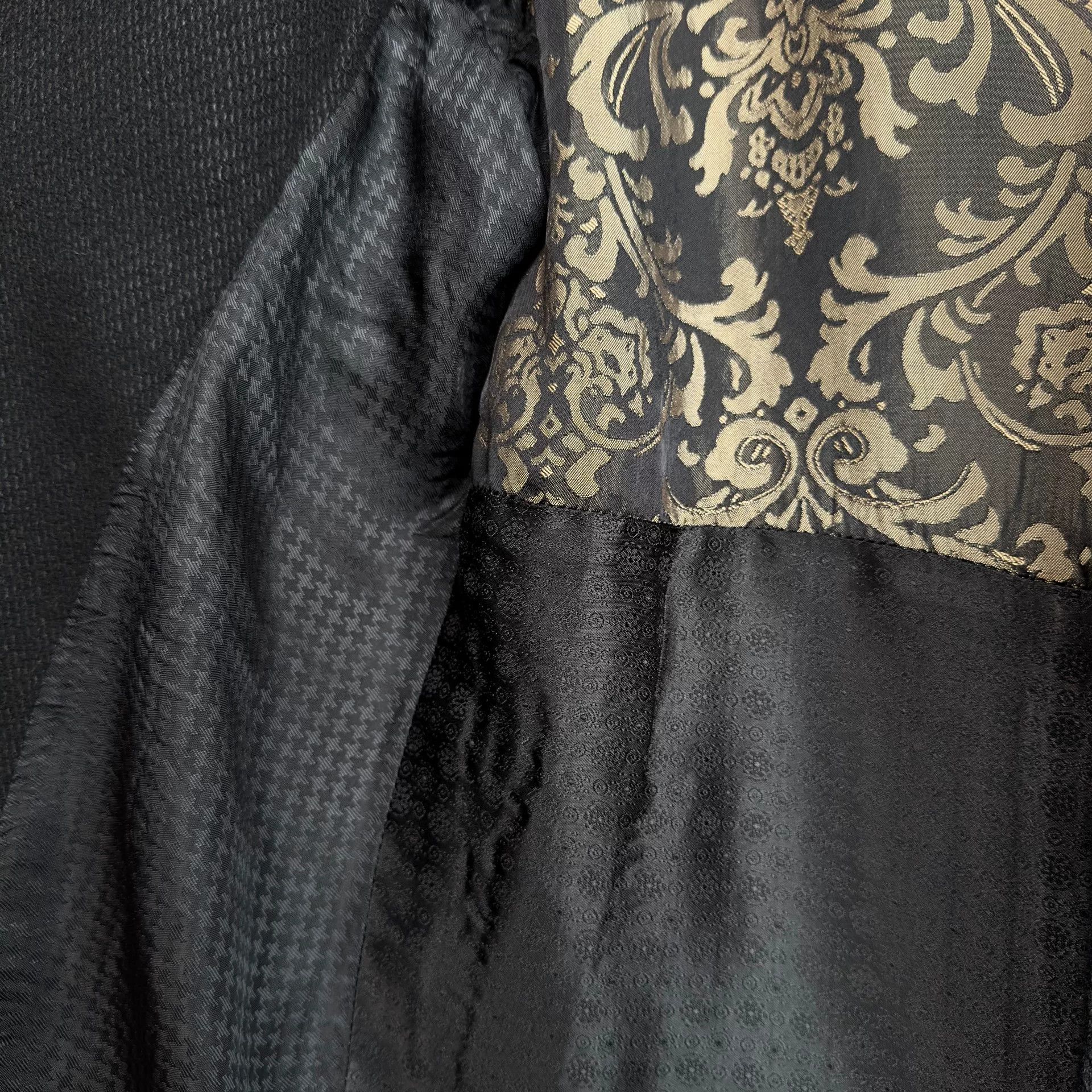 Geoffrey B. Small black mix fabric collarless jacket Size US S / EU 44-46 / 1 - 3 Thumbnail