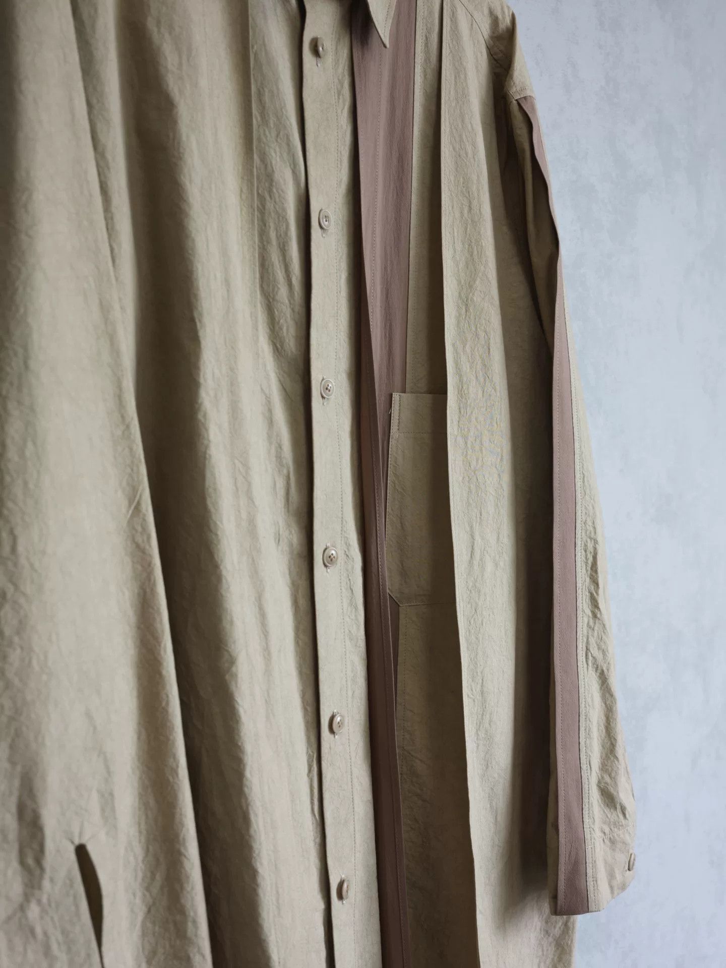 Yohji Yamamoto unique layered cotton-linen shirt by yohji yamamoto Size US M / EU 48-50 / 2 - 8 Thumbnail