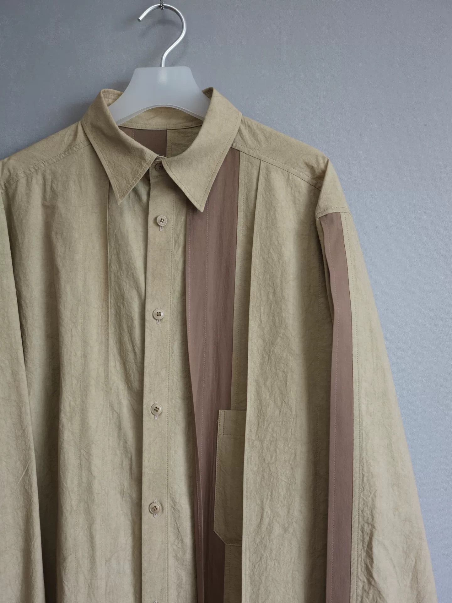 Yohji Yamamoto unique layered cotton-linen shirt by yohji yamamoto Size US M / EU 48-50 / 2 - 6 Thumbnail
