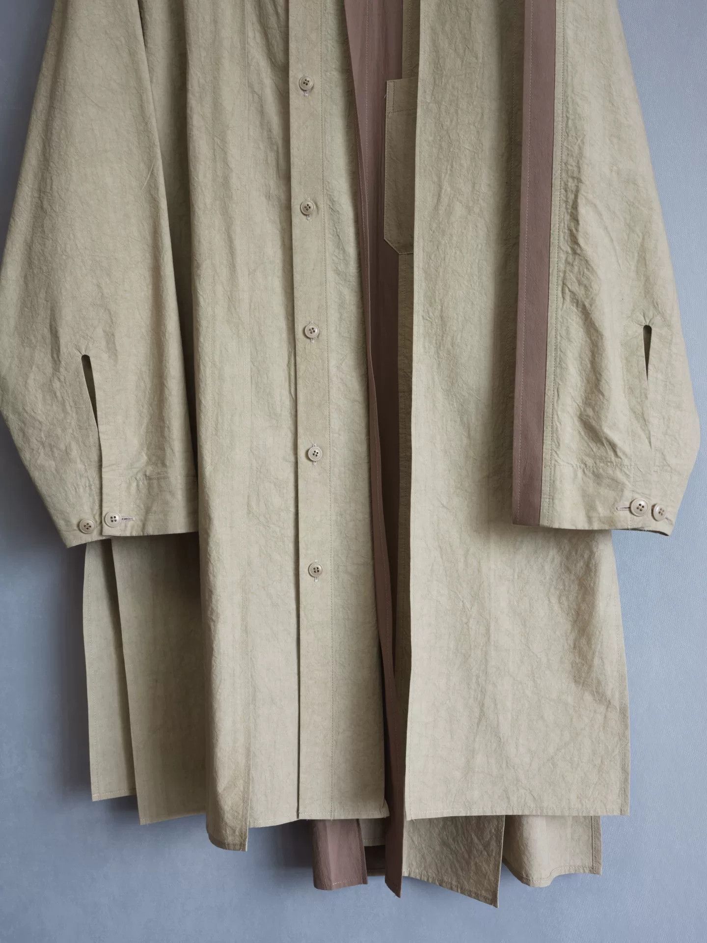 Yohji Yamamoto unique layered cotton-linen shirt by yohji yamamoto Size US M / EU 48-50 / 2 - 7 Thumbnail