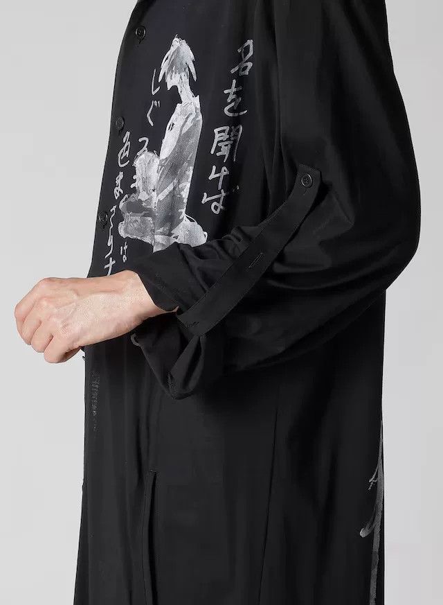 Yohji Yamamoto Yohji Yamamoto Black Long Shirt Dress Size M / US 6-8 / IT 42-44 - 4 Thumbnail
