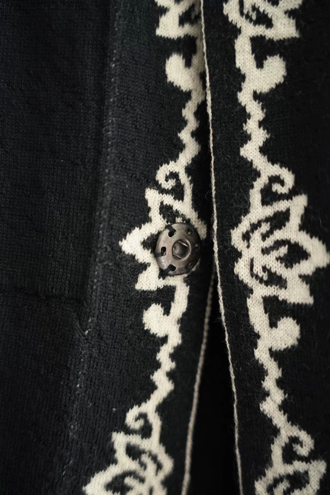 Yohji Yamamoto Yohji Yamamoto Black Wool Cardigan Size US M / EU 48-50 / 2 - 5 Thumbnail