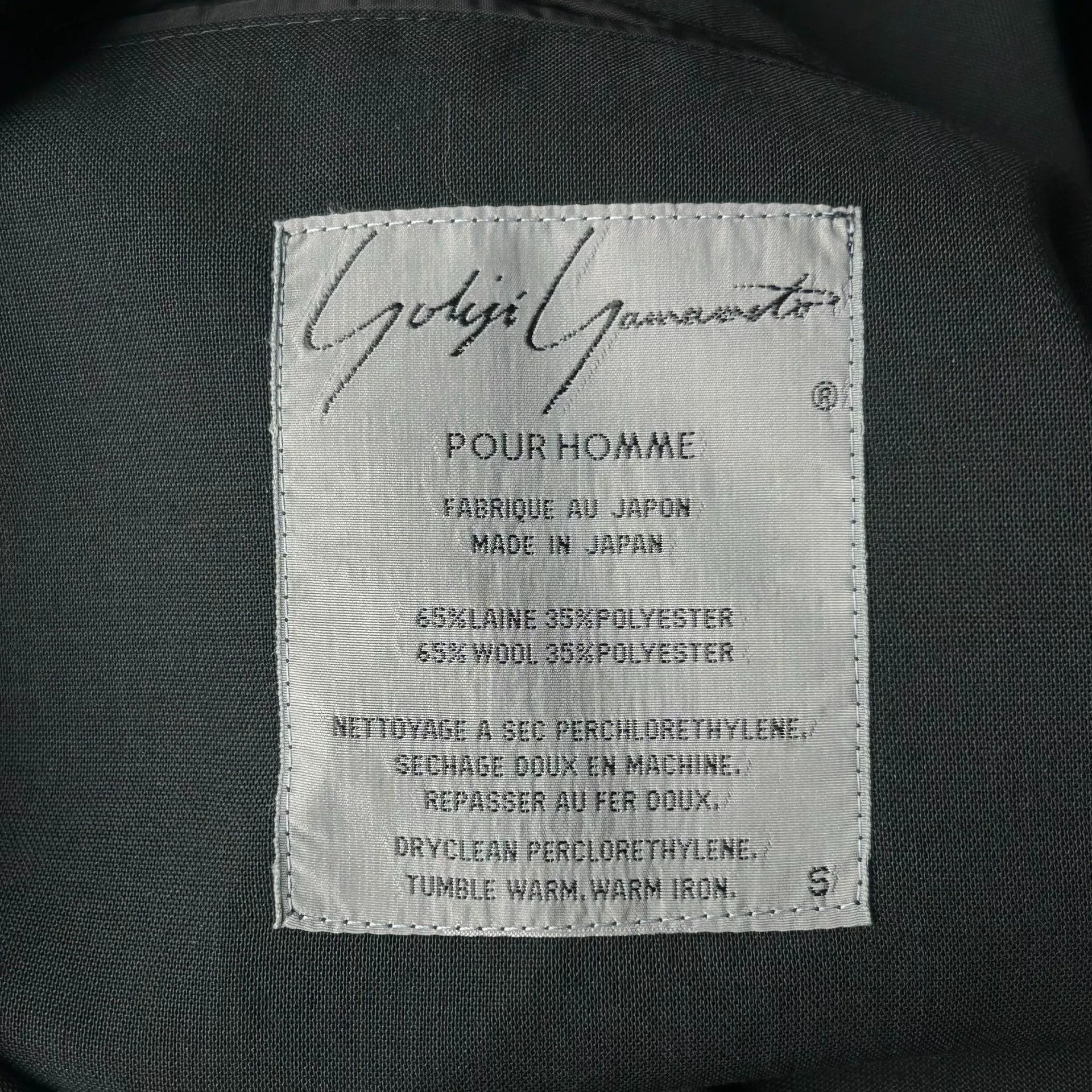 Yohji Yamamoto Yohji Yamamoto Black Blazer with Floral Detail Size US S / EU 44-46 / 1 - 6 Thumbnail