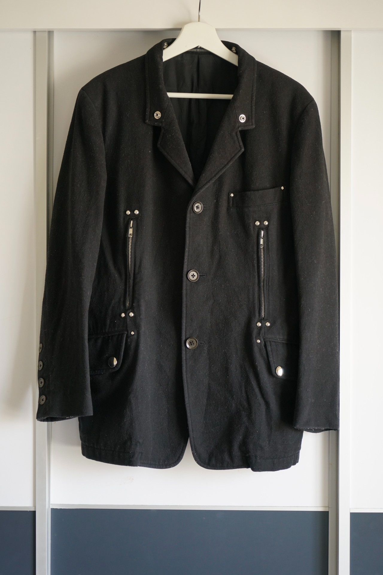 Yohji Yamamoto Yohji Yamamoto Zip Collar Blazer Jacket Size US XS / EU 42 / 0 - 2 Thumbnail