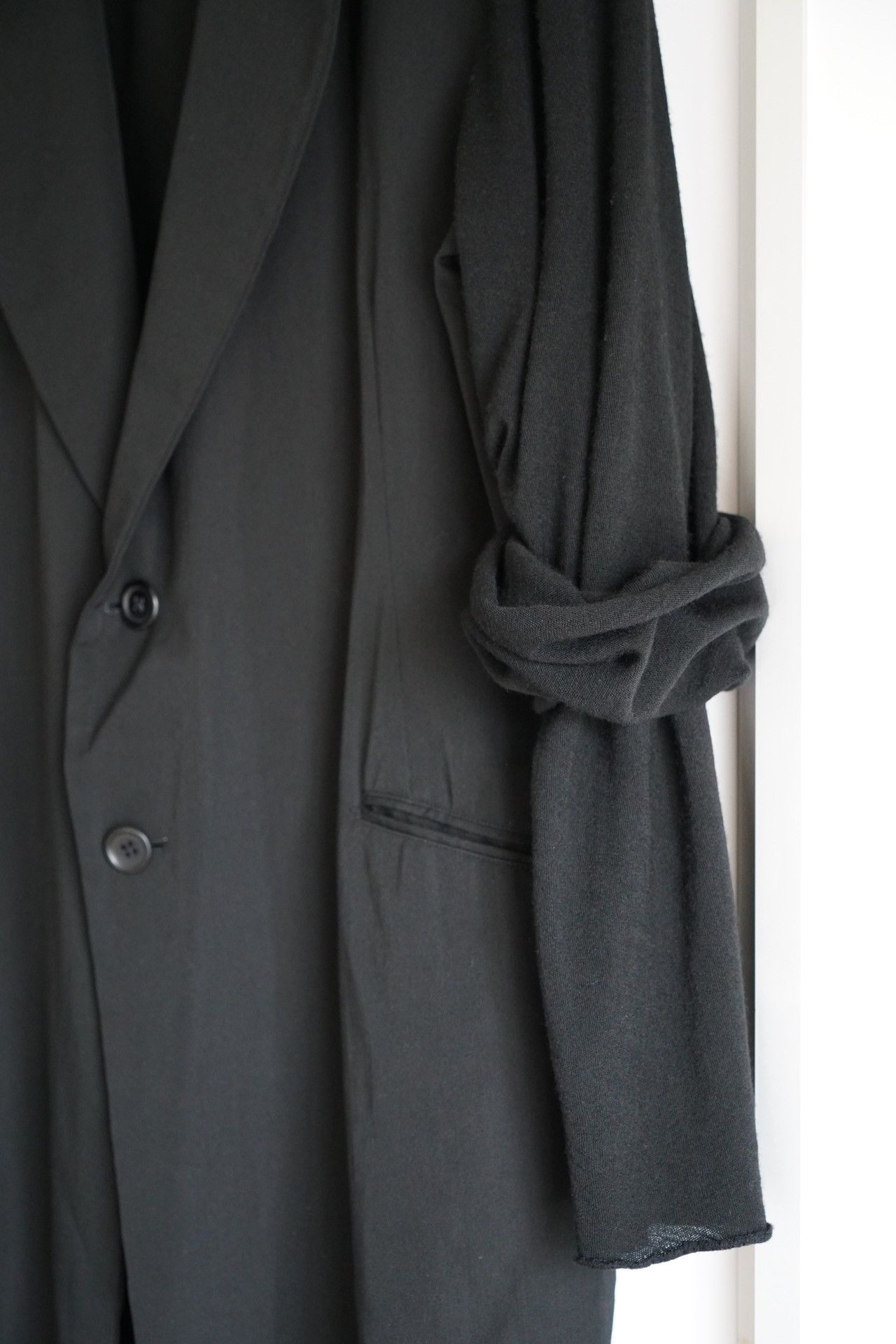 Yohji Yamamoto black wool oversized coat with unique sleeves Size S / US 4 / IT 40 - 4 Thumbnail