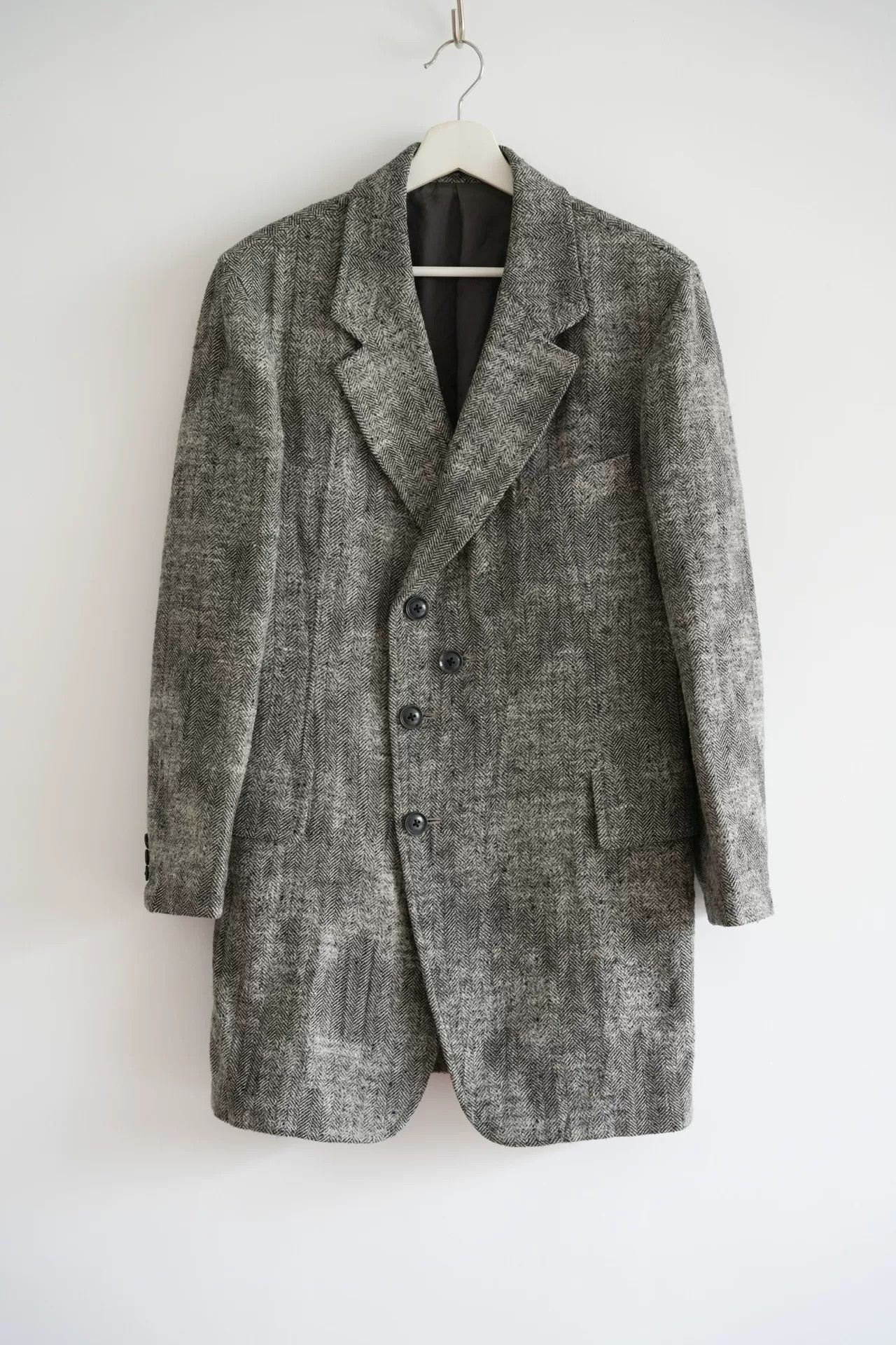 Yohji Yamamoto Yohji Yamamoto Fishbone Pattern Suit Jacket Size US S / EU 44-46 / 1 - 2 Thumbnail