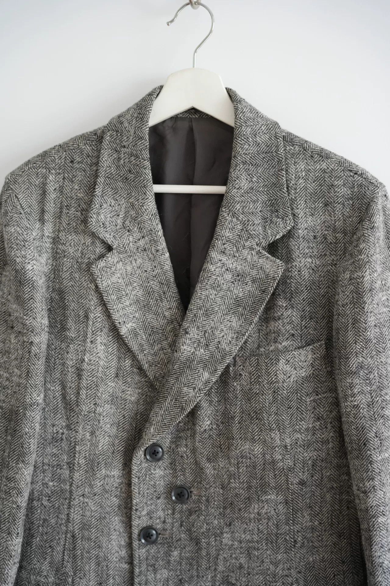 Yohji Yamamoto Yohji Yamamoto Fishbone Pattern Suit Jacket Size US S / EU 44-46 / 1 - 5 Thumbnail