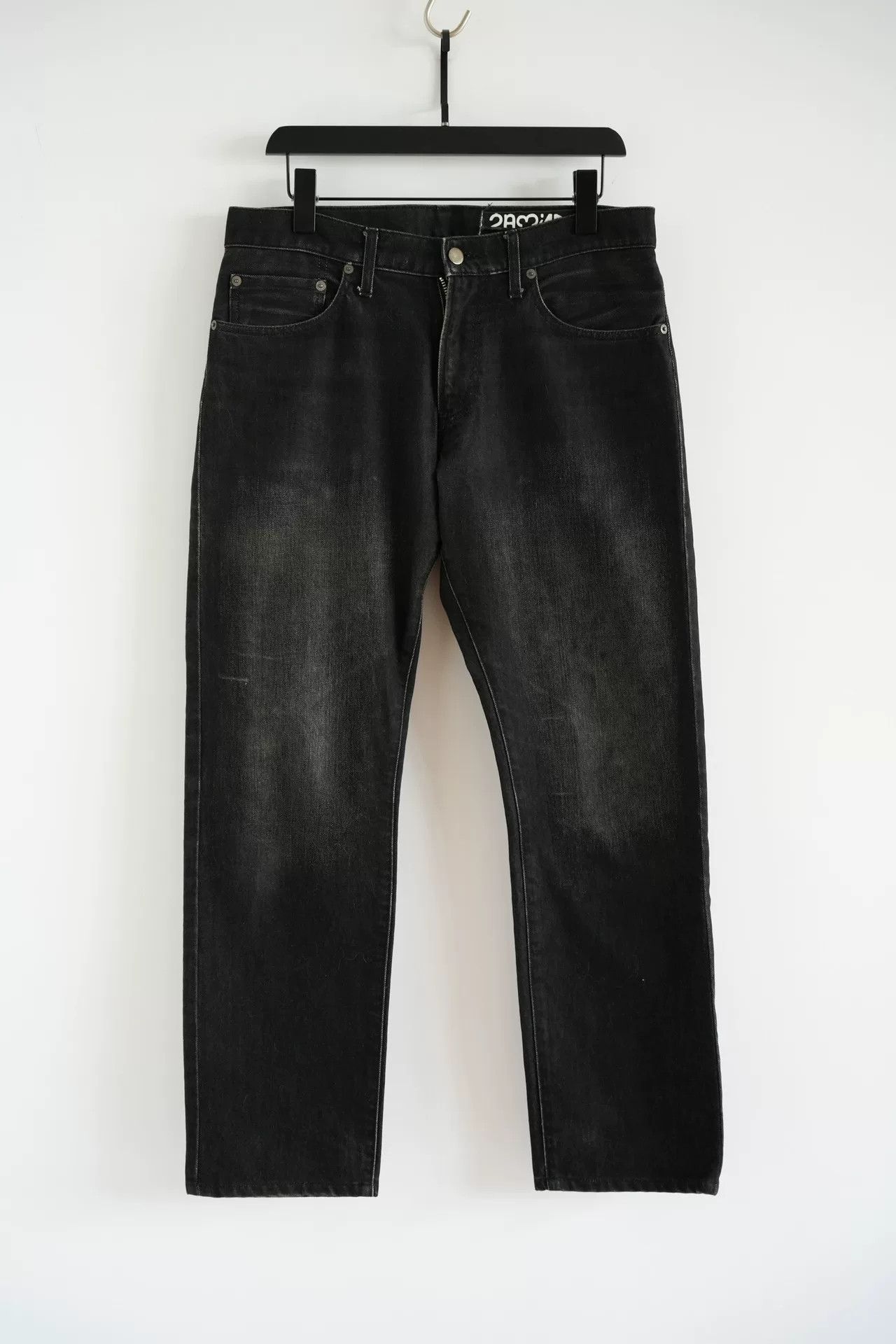 Undercover embroidered black denim pants by Undercover Size US 31 - 2 Thumbnail