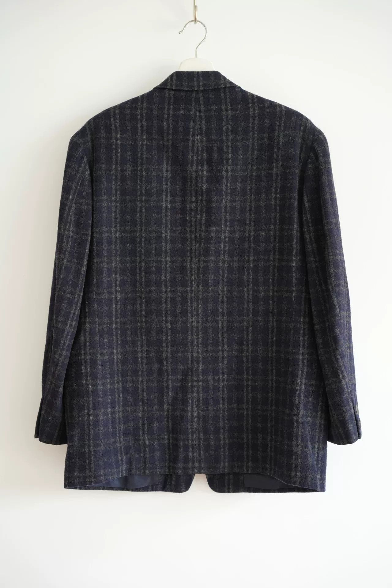 Yohji Yamamoto vintage yohji yamamoto navy plaid suit jacket Size US S / EU 44-46 / 1 - 2 Thumbnail