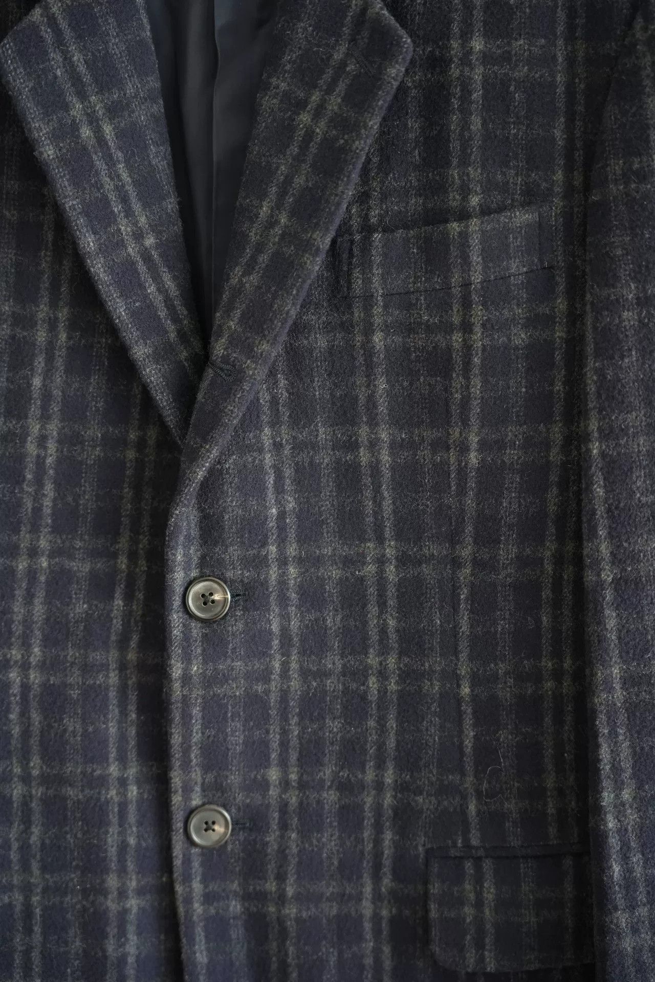 Yohji Yamamoto vintage yohji yamamoto navy plaid suit jacket Size US S / EU 44-46 / 1 - 4 Thumbnail