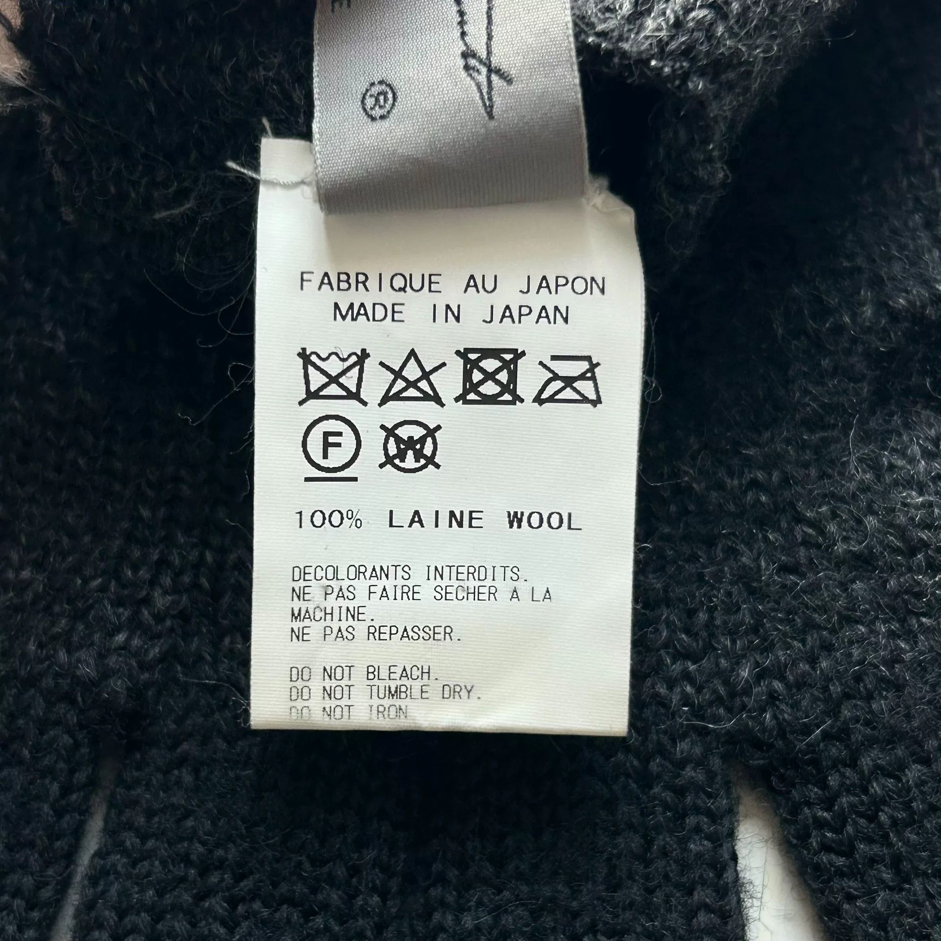 Yohji Yamamoto Yohji Yamamoto Black Gray Embroidered Gloves Size ONE SIZE - 8 Thumbnail