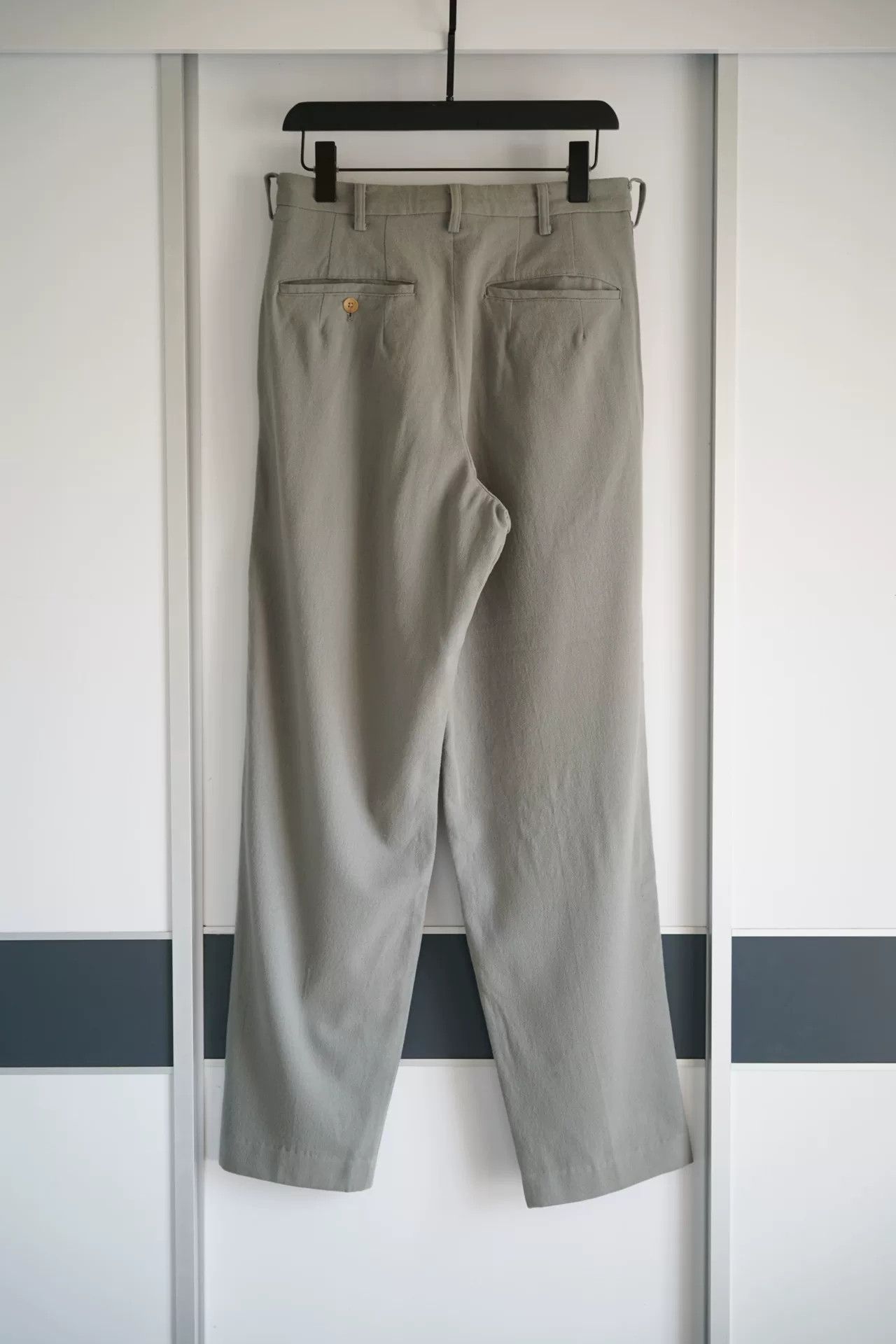 Yohji Yamamoto Yohji Yamamoto Gray Side Stripe Wool Pants Size US 37 - 2 Thumbnail