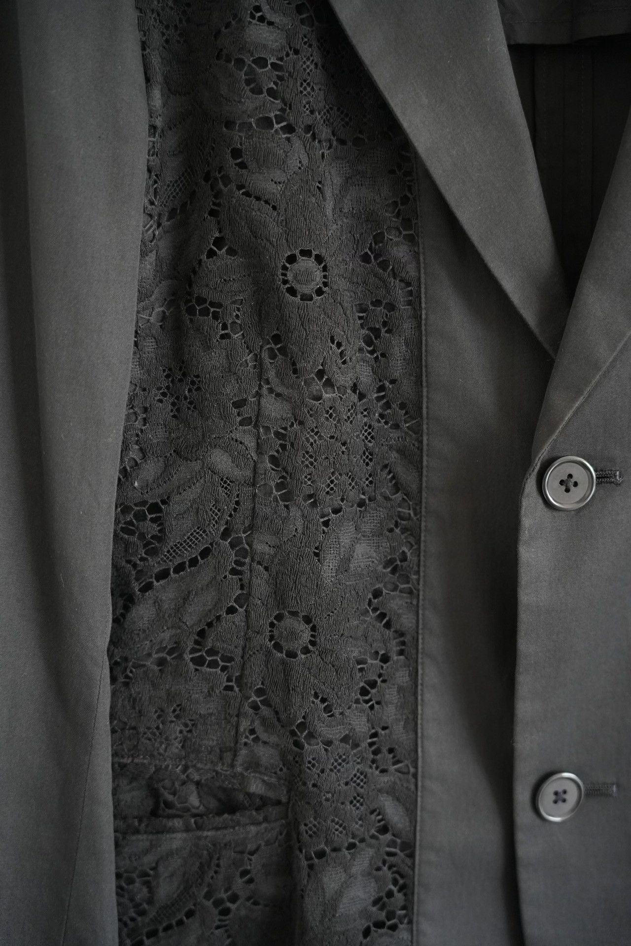 Yohji Yamamoto Yohji Yamamoto 09ss Lace Detail Suit Size US S / EU 44-46 / 1 - 5 Thumbnail