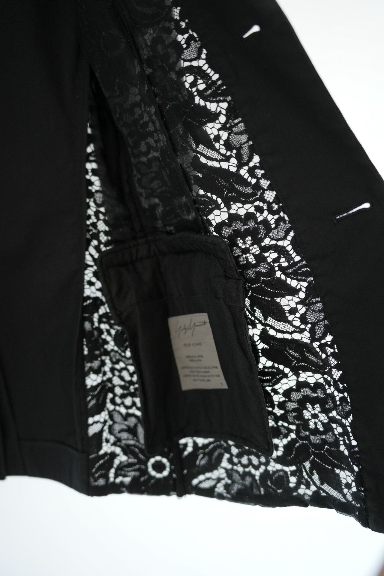 Yohji Yamamoto Yohji Yamamoto 09ss Lace Detail Suit Size US S / EU 44-46 / 1 - 6 Thumbnail