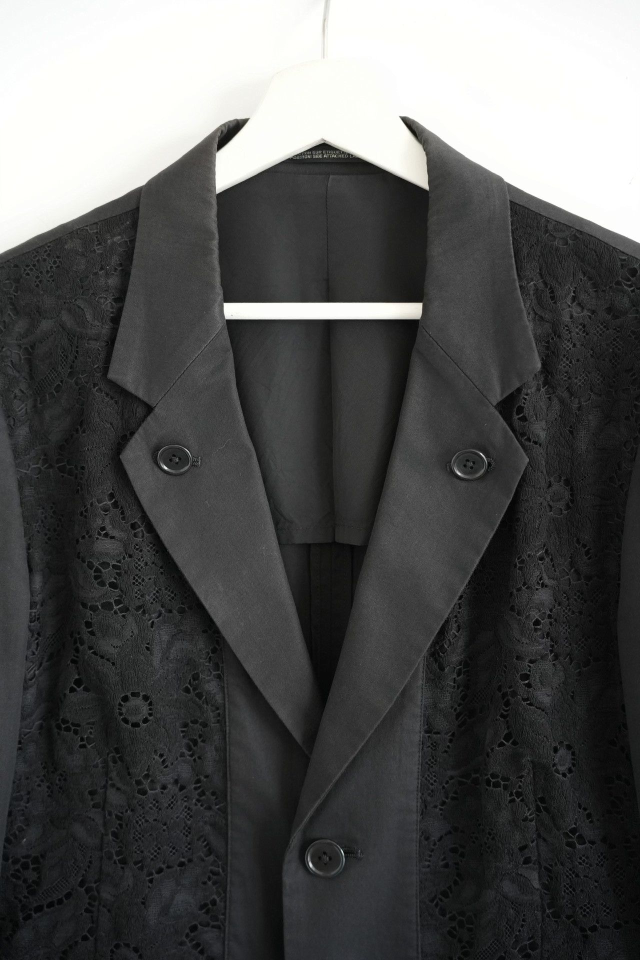Yohji Yamamoto Yohji Yamamoto 09ss Lace Detail Suit Size US S / EU 44-46 / 1 - 4 Thumbnail