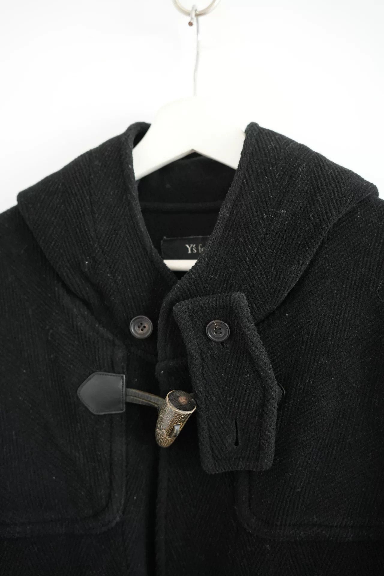 Y's for Men yohji yamamoto black wool toggle coat Size US L / EU 52-54 / 3 - 3 Thumbnail