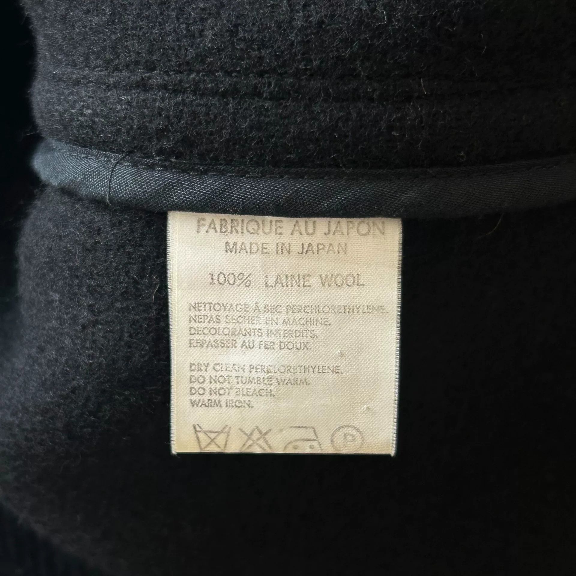 Y's for Men yohji yamamoto black wool toggle coat Size US L / EU 52-54 / 3 - 8 Thumbnail