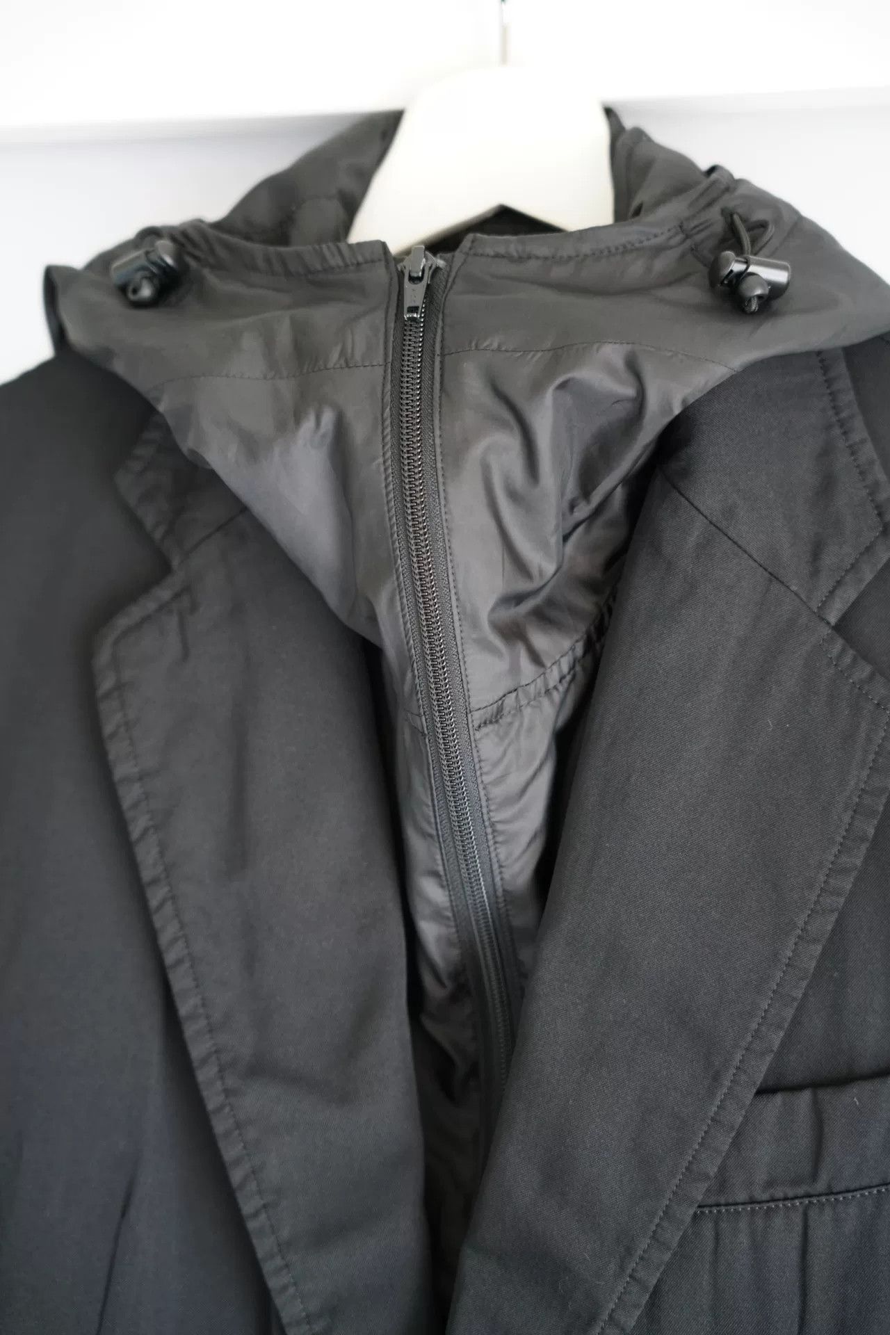 Yohji Yamamoto Yohji Yamamoto Dual Hooded Jacket Size US M / EU 48-50 / 2 - 6 Thumbnail