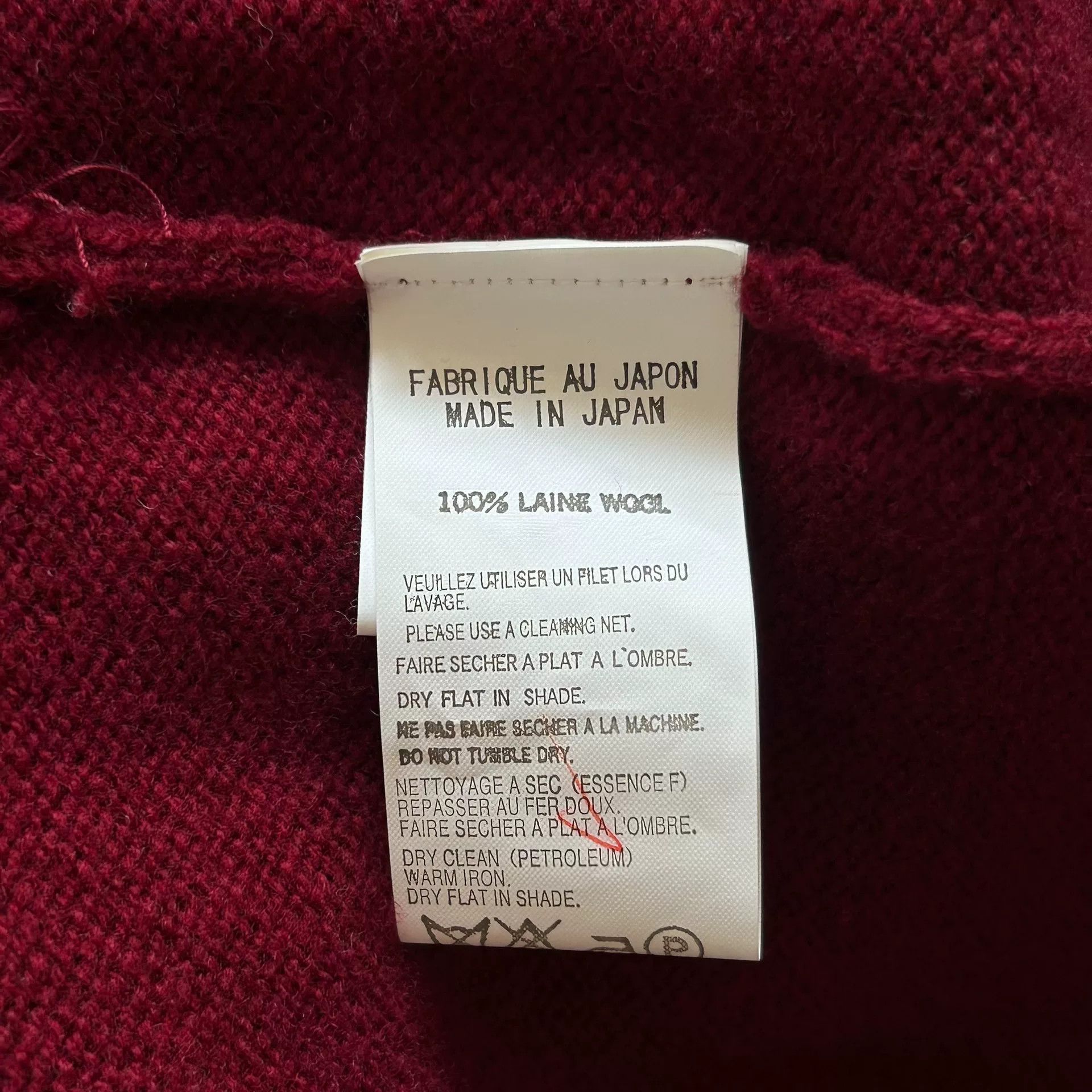 Yohji Yamamoto yohji yamamoto burgundy ethnic style sweater Size US M / EU 48-50 / 2 - 7 Thumbnail