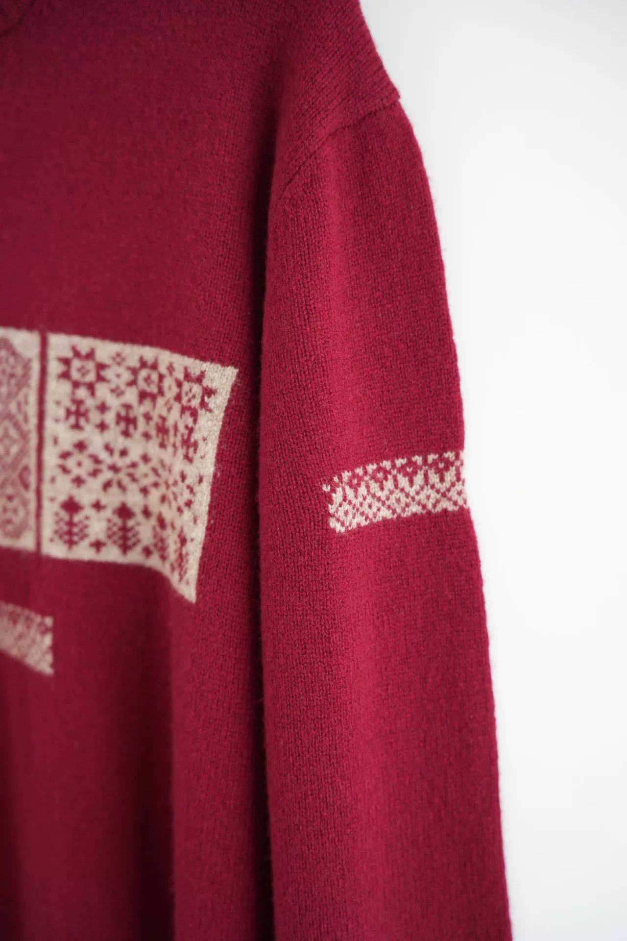 Yohji Yamamoto yohji yamamoto burgundy ethnic style sweater Size US M / EU 48-50 / 2 - 4 Thumbnail