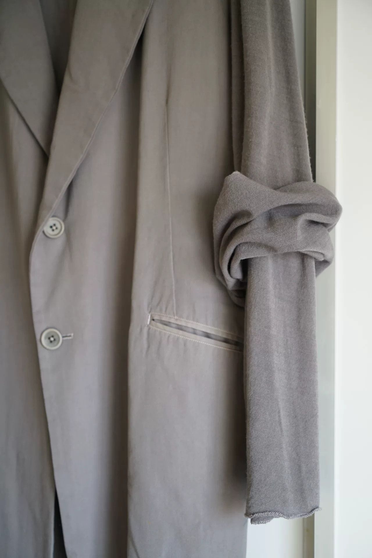 Yohji Yamamoto Yohji Yamamoto Dual Sleeve Overcoat Size US L / EU 52-54 / 3 - 3 Thumbnail