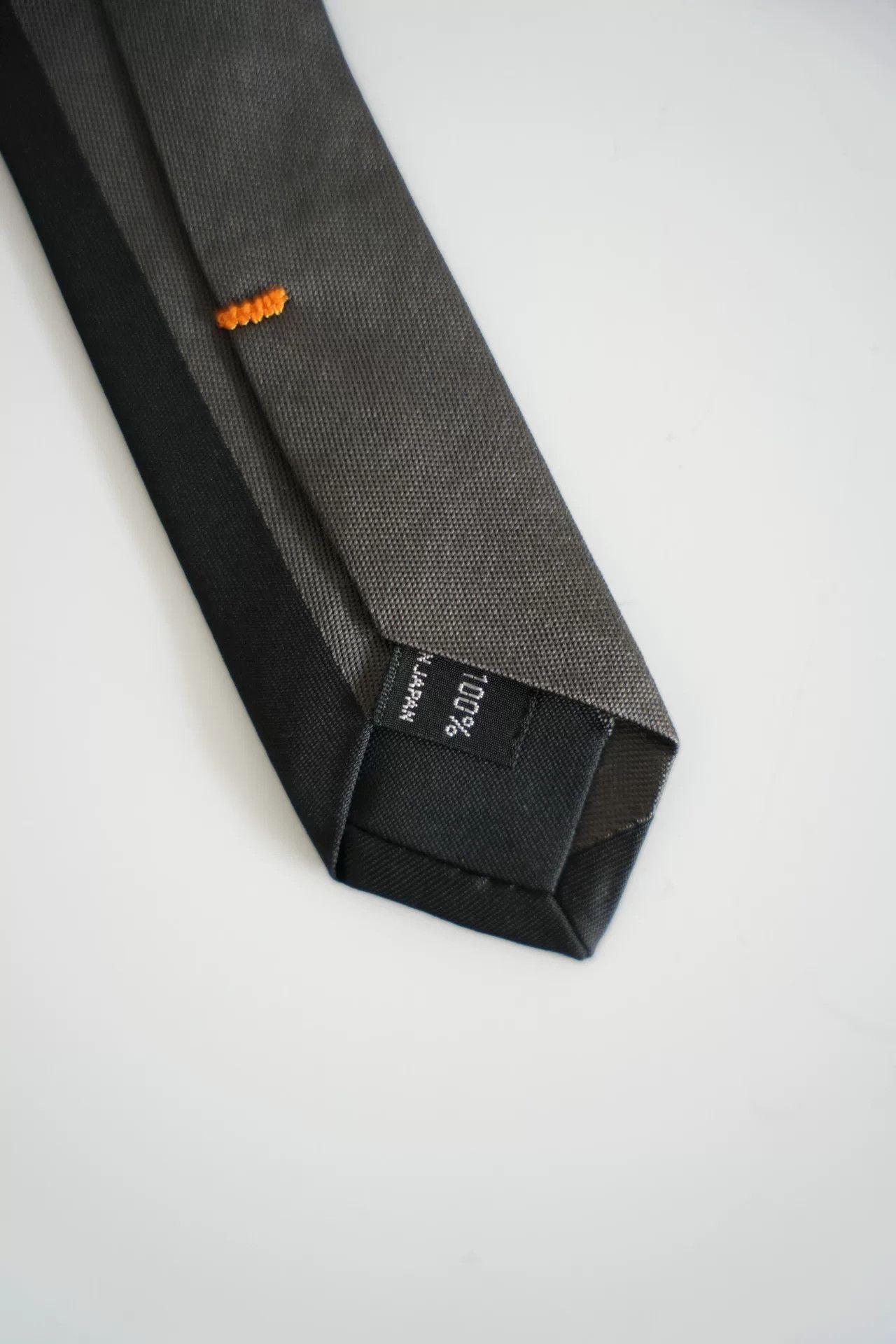 Yohji Yamamoto Yohji Yamamoto Black Gray Silk Tie Size ONE SIZE - 3 Thumbnail